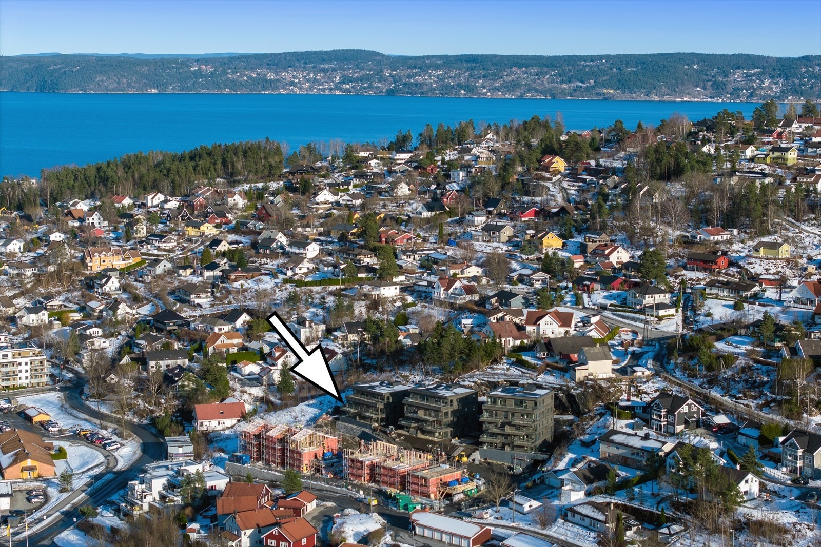 Prosjektet har en fin beliggenhet i Slemmestad. Galleribilde