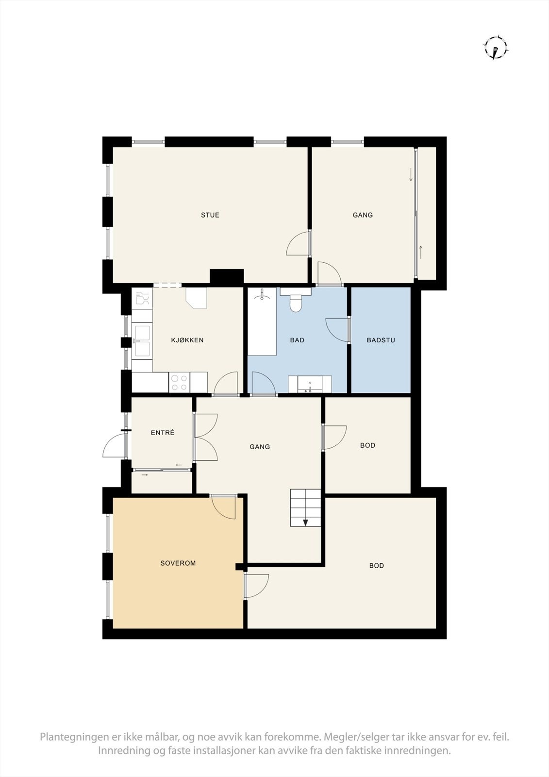 Plantegning 1.etasje Galleribilde