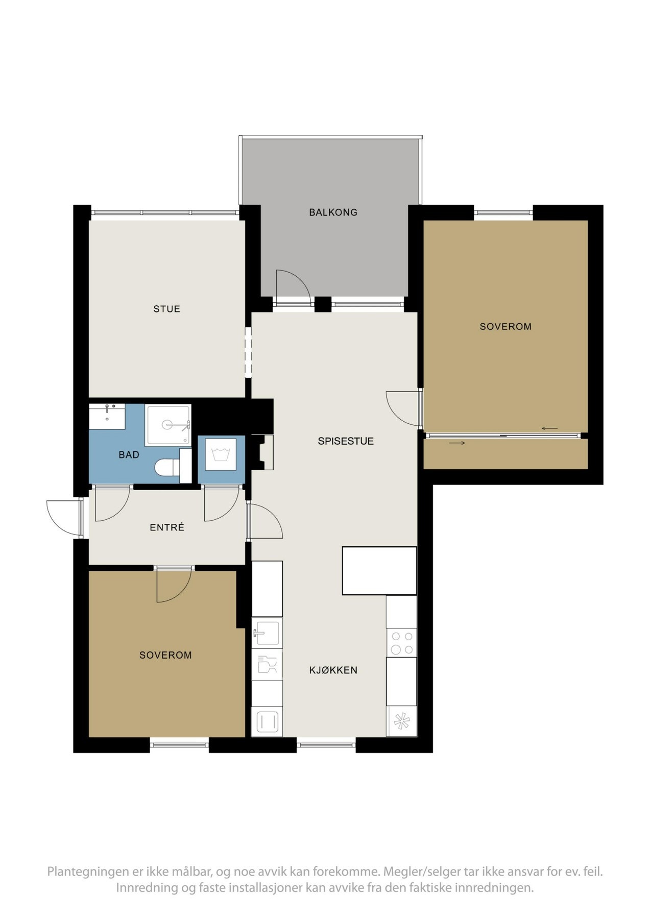 Planskisse Myrvegen 18B - leilighet andre etg. Galleribilde