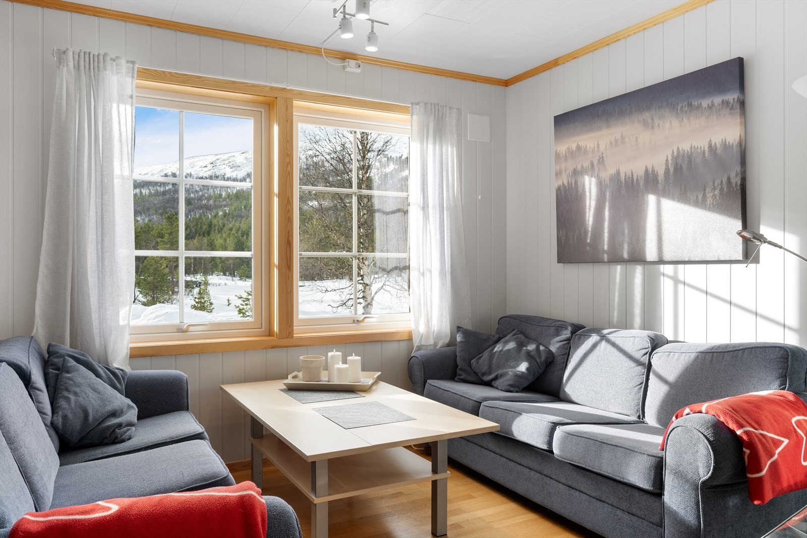 I 2020 ble det montert større vinduer i stuen som gir rikelig med dagslys. Galleribilde