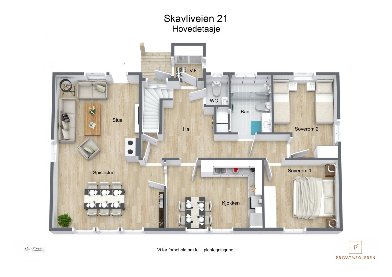 Plantegning hovedetasje Galleribilde