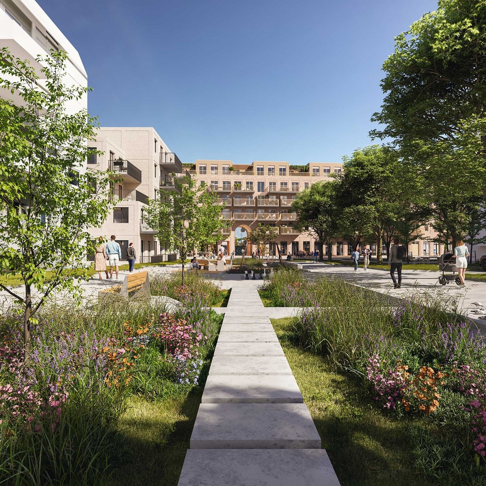 Illustrasjon utendørs Galleribilde