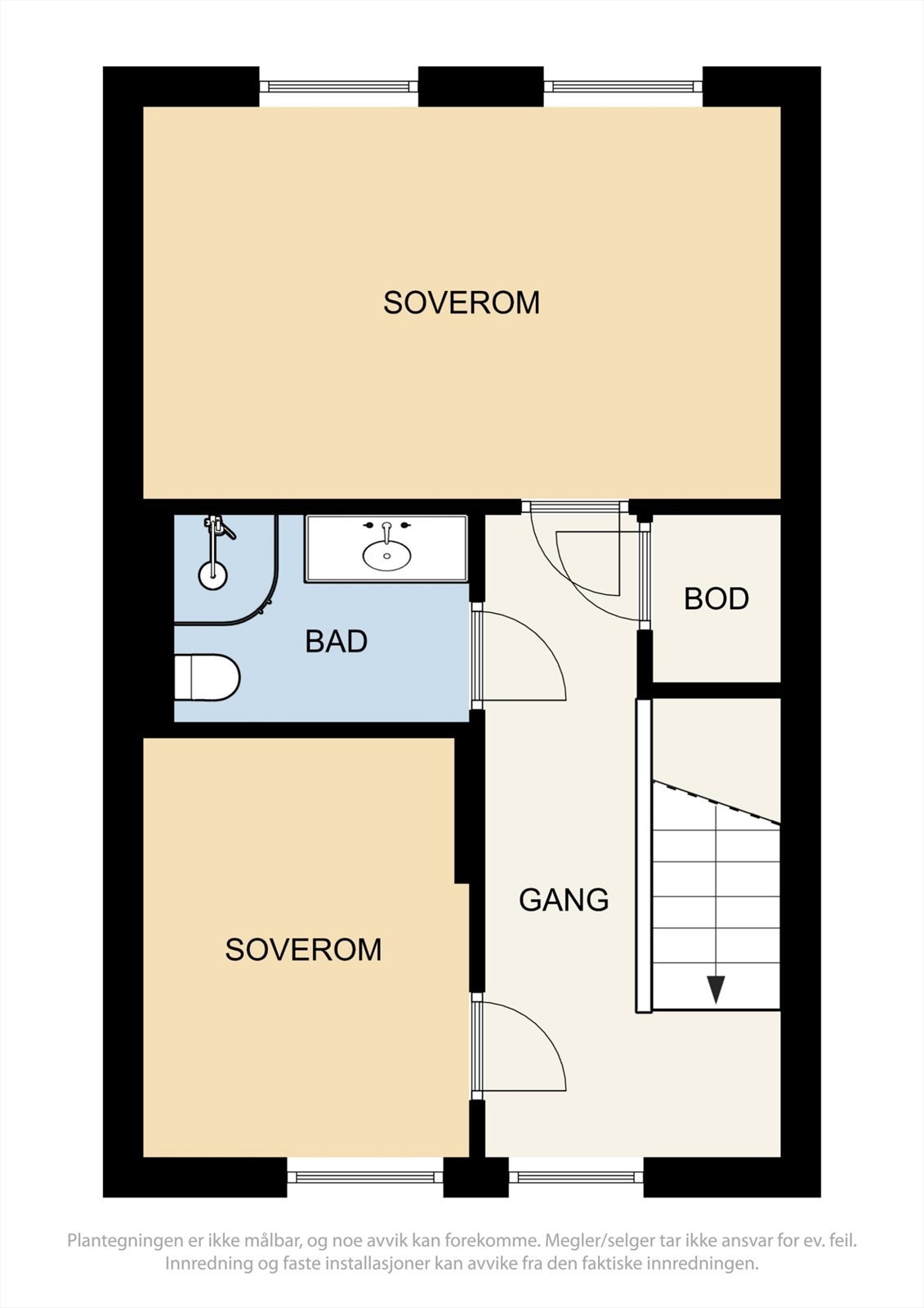 Plantegning 2. etasje Galleribilde