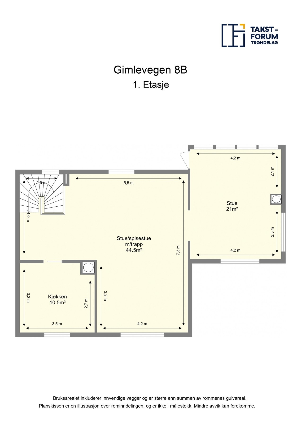 Plantegning 1.etasje Galleribilde