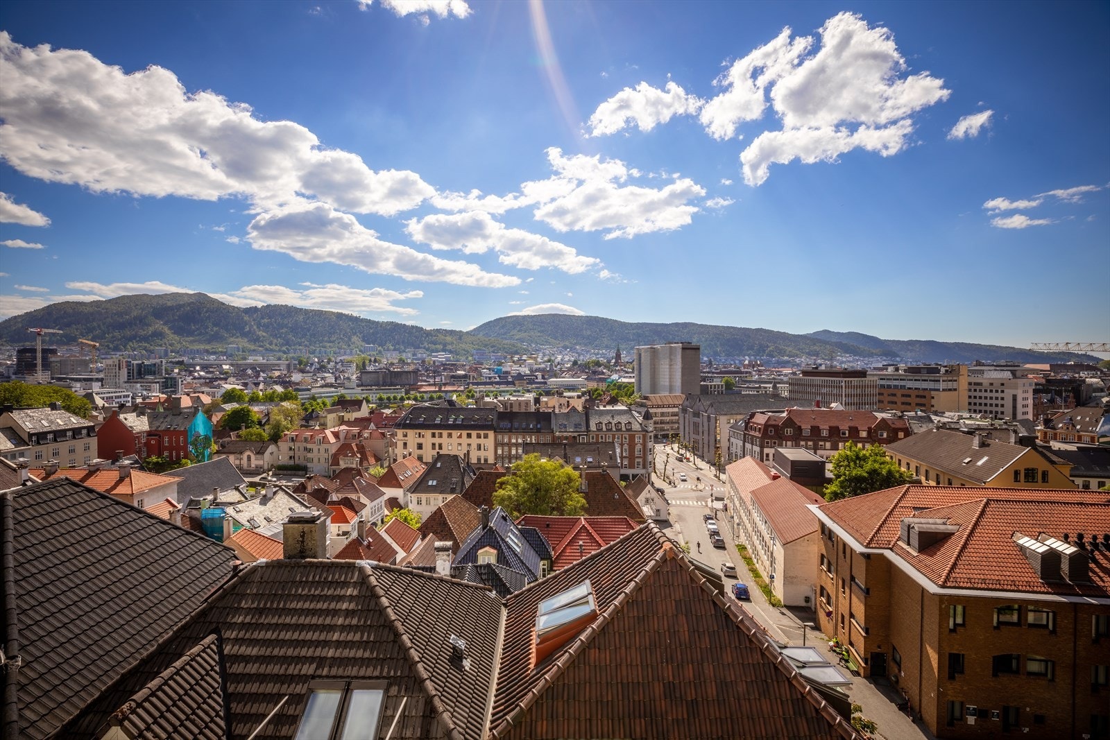 Utsikt fra takterrassen Galleribilde