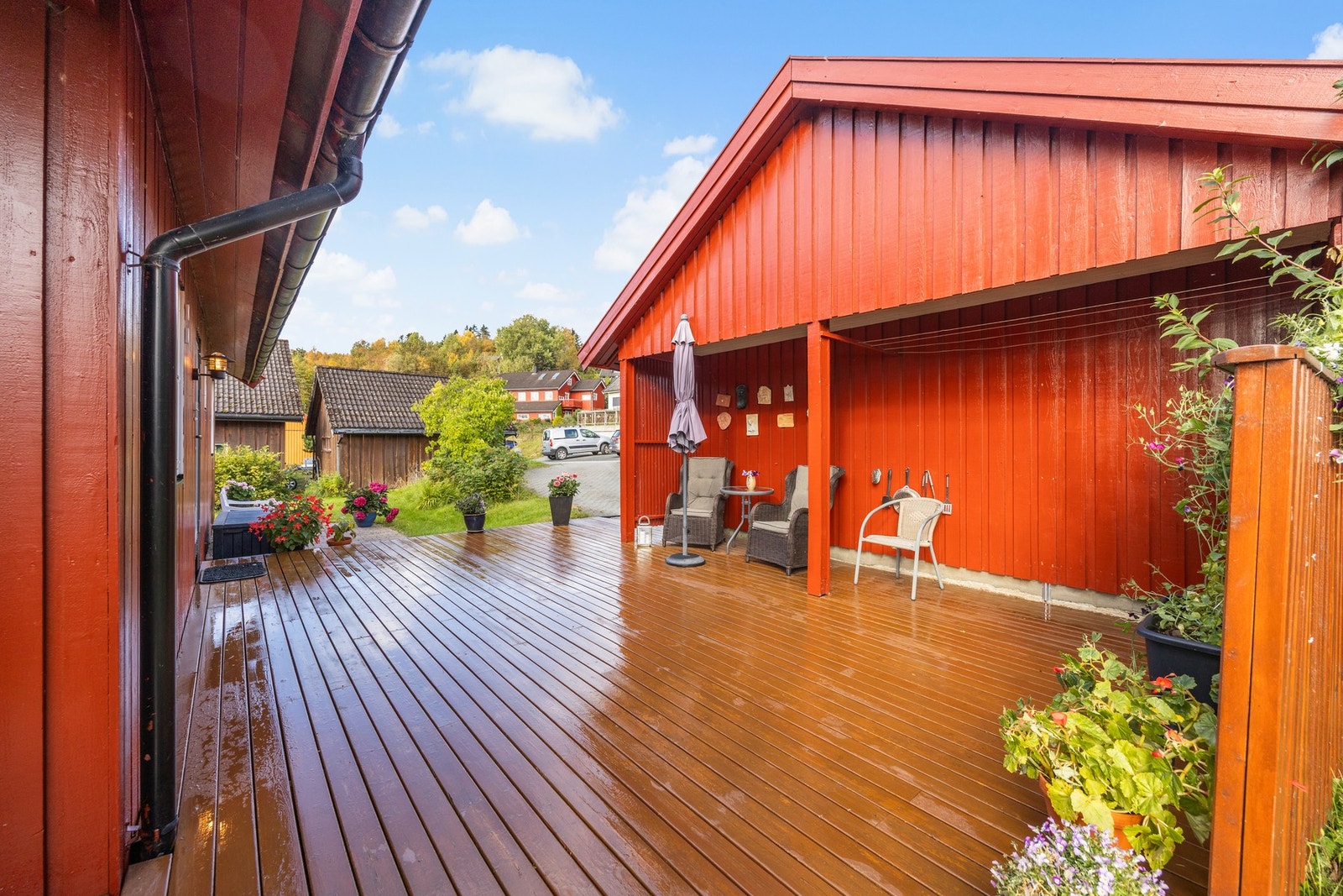 Terrassen måler 39 kvm. Galleribilde