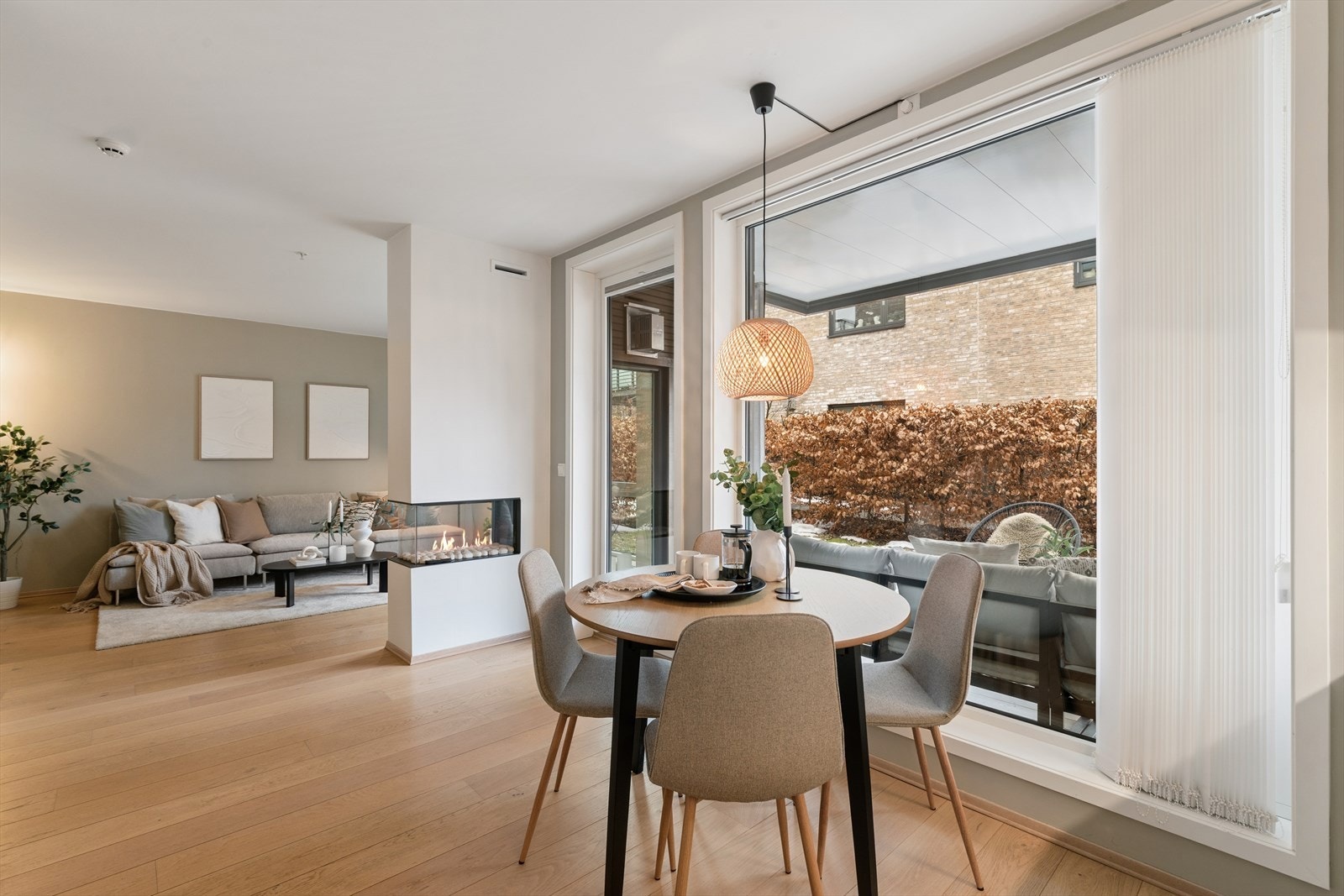 Gasspeisen gir kos både til kjøkken og stue Galleribilde