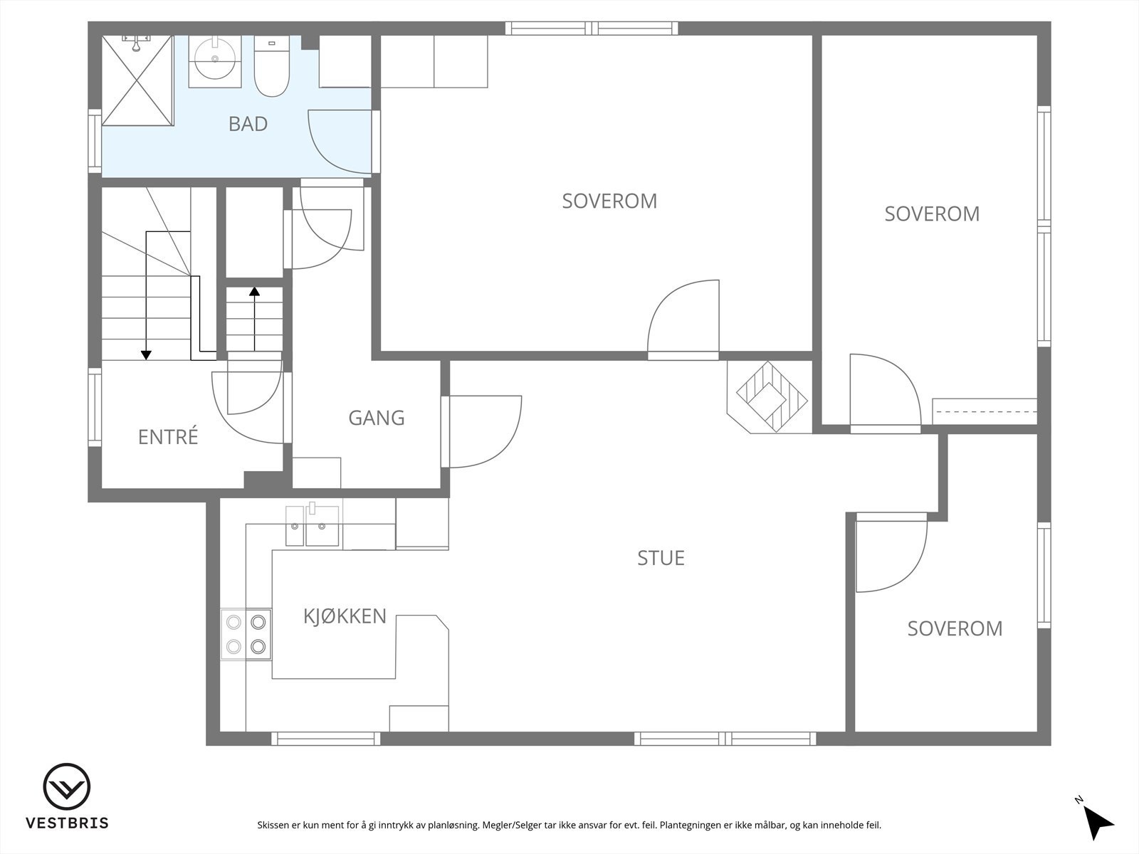 Plantegning 2. etasje Galleribilde
