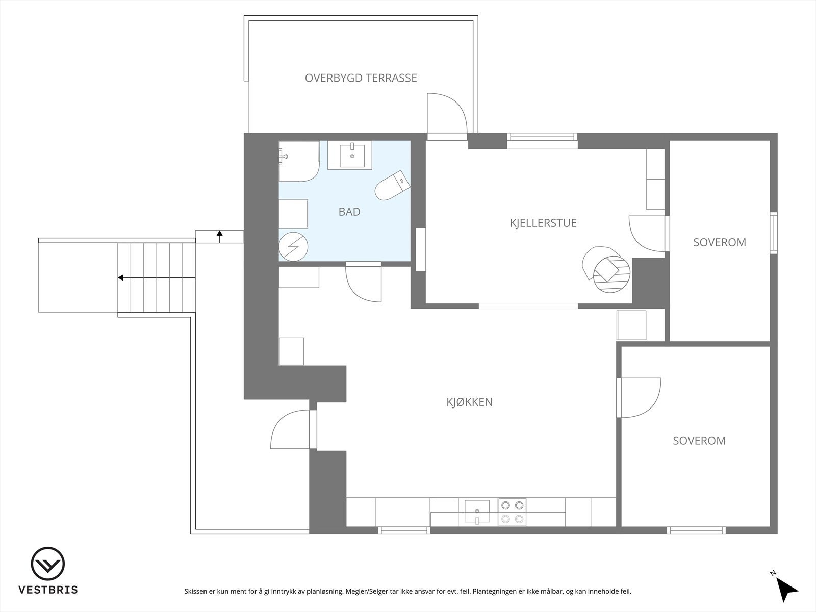 Plantegning underetasje Galleribilde