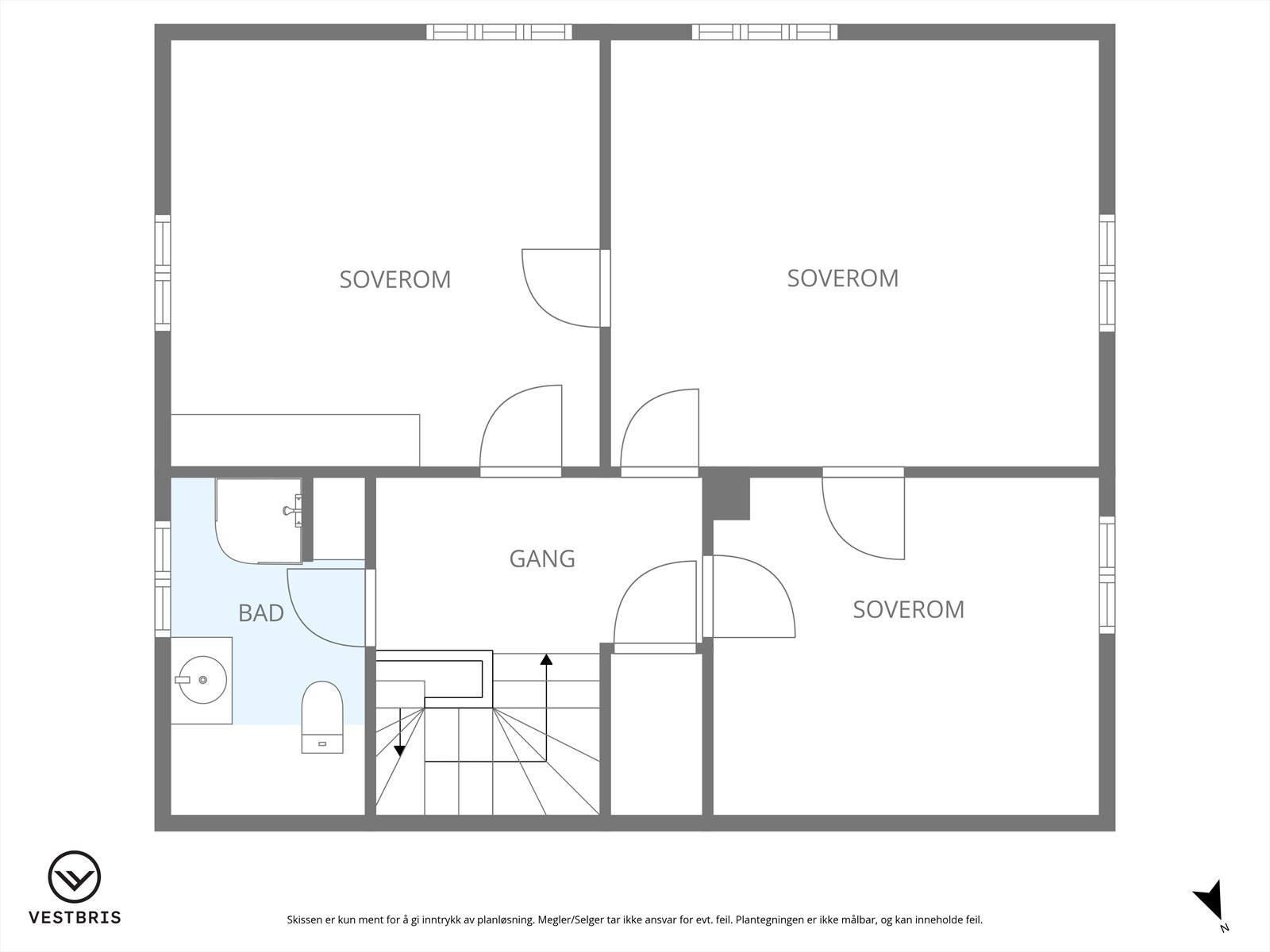 Plantegning 2. etasje Galleribilde