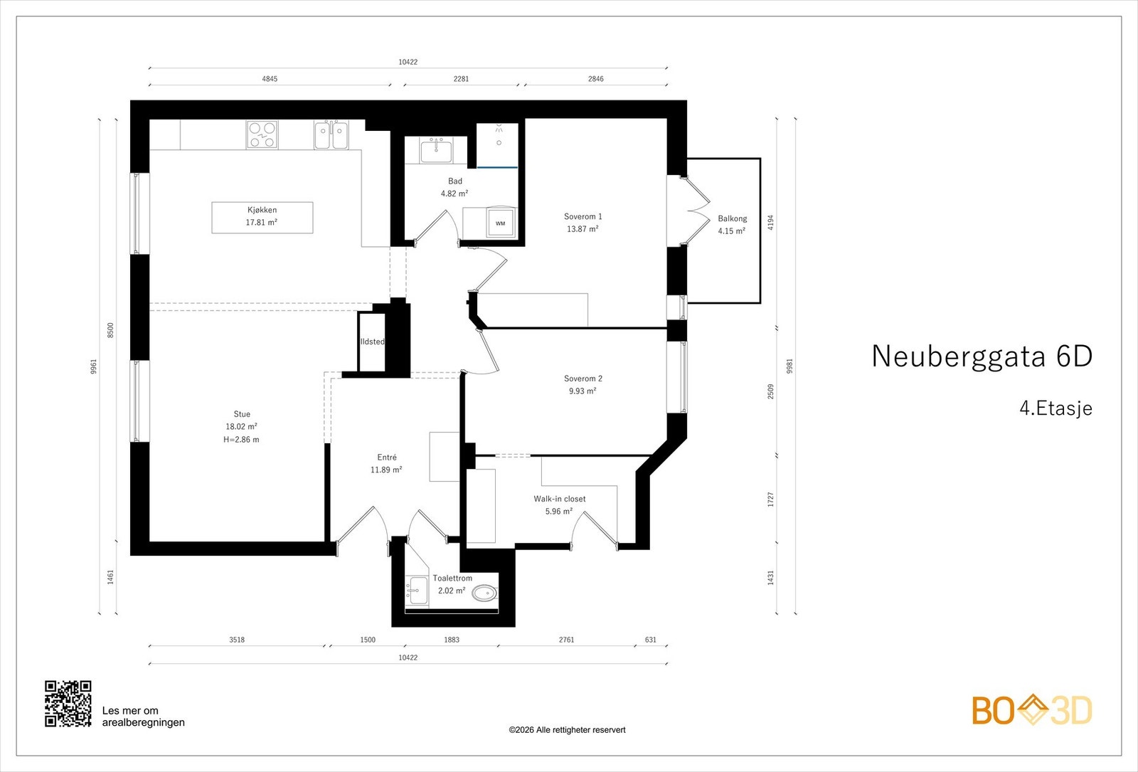 Plantegning 4. etg. Galleribilde