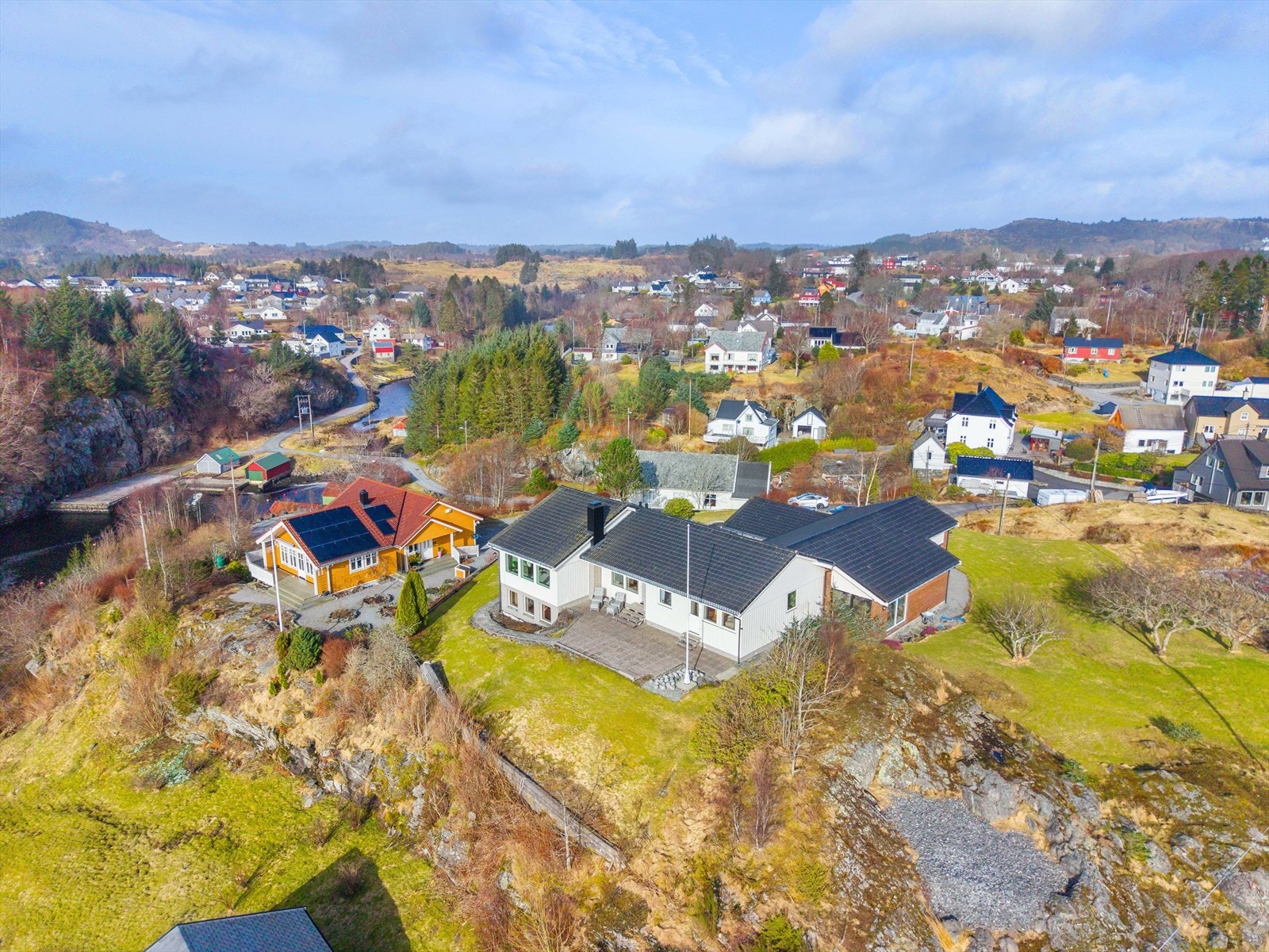 Det er flere frukttrær i hagen. Galleribilde