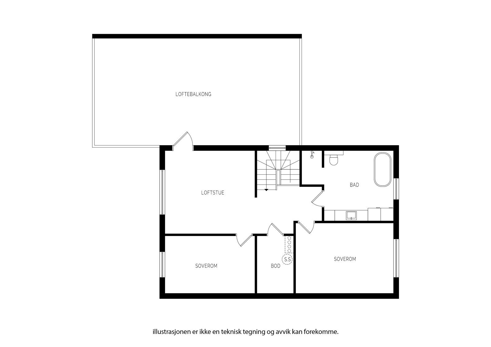Plantegning 2. etg. Galleribilde