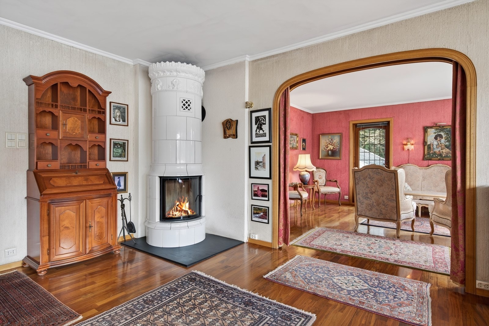 Oppvarming fra kakkelovn Galleribilde