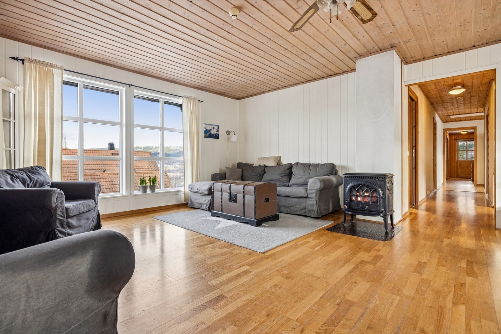 Stuen har vedfyring Galleribilde