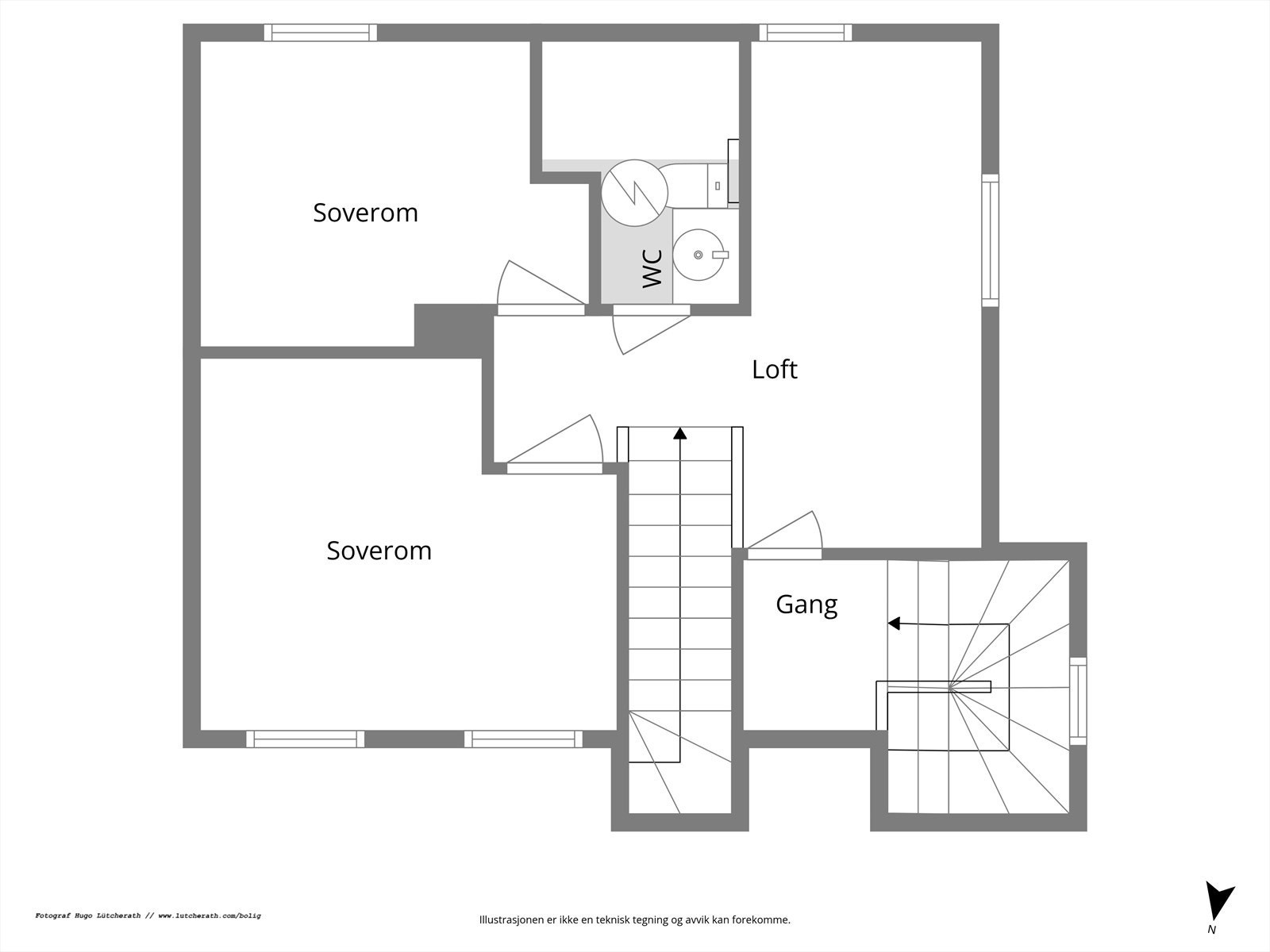 Plantegning 2. etg Galleribilde