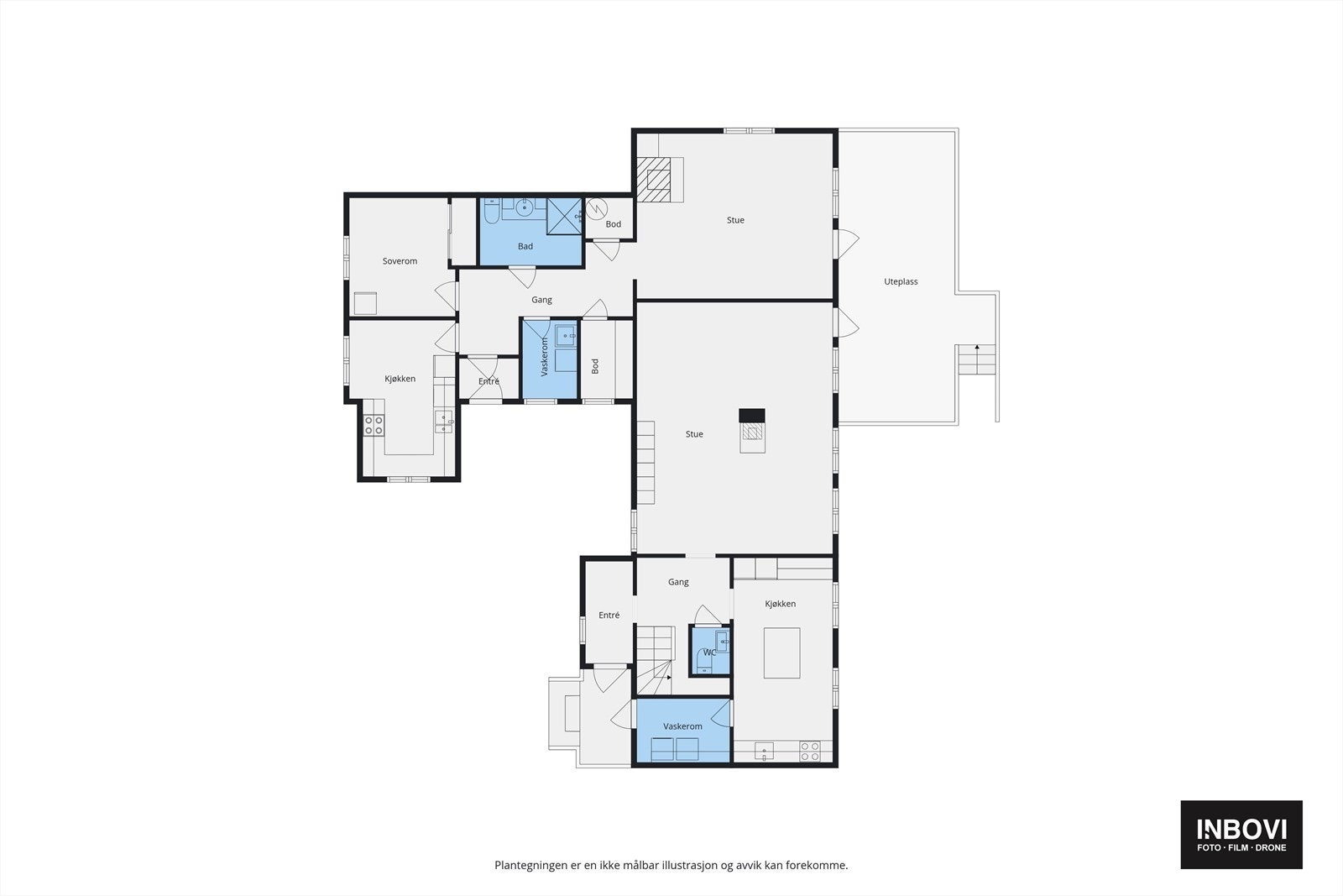 Plantegning 1. etasje Galleribilde