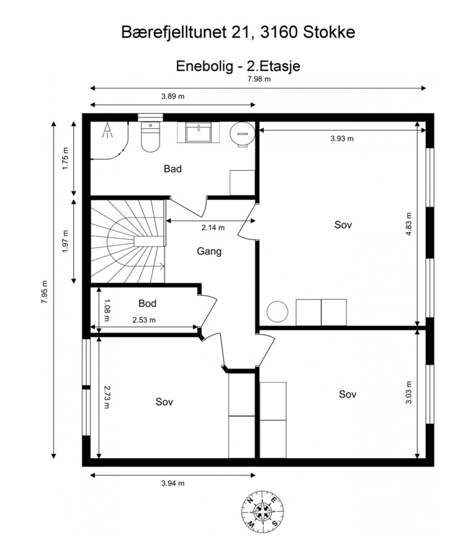 Bli kjent med planløsningen i 2.etasje Galleribilde