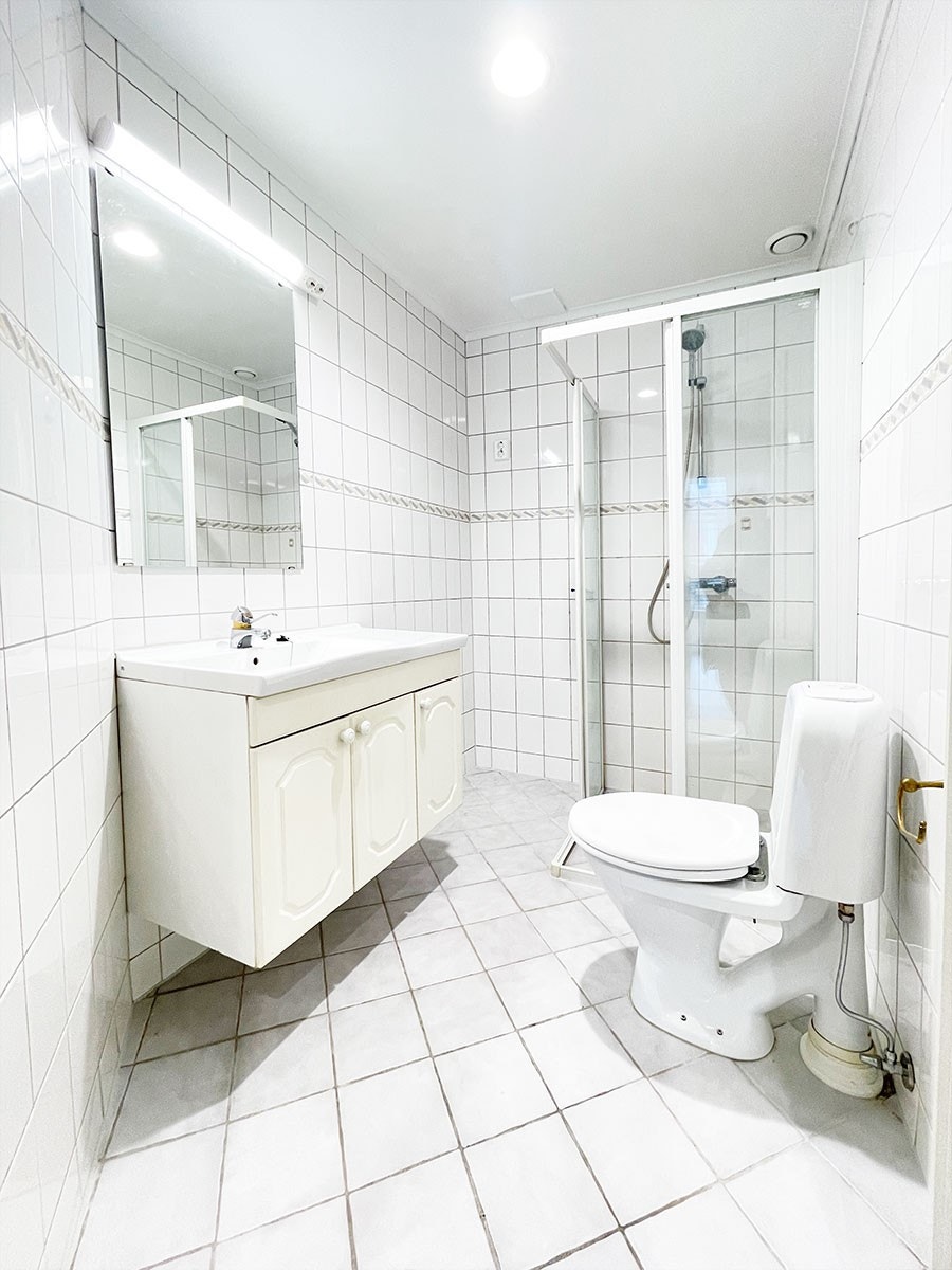 Det vil også bli satt inn vaskemaskin på badet Galleribilde