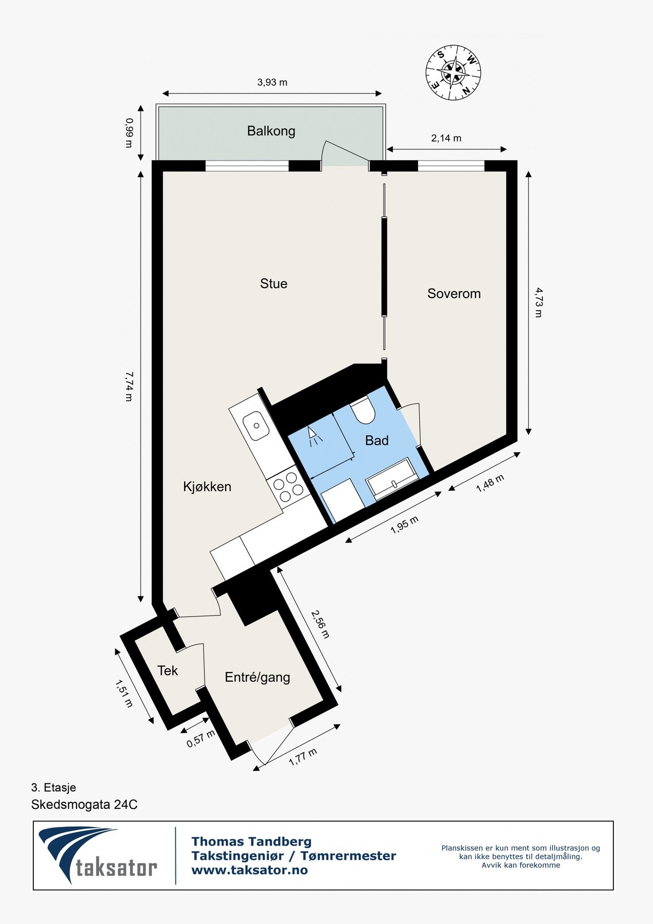 Plantegning - 3.etasje. Galleribilde