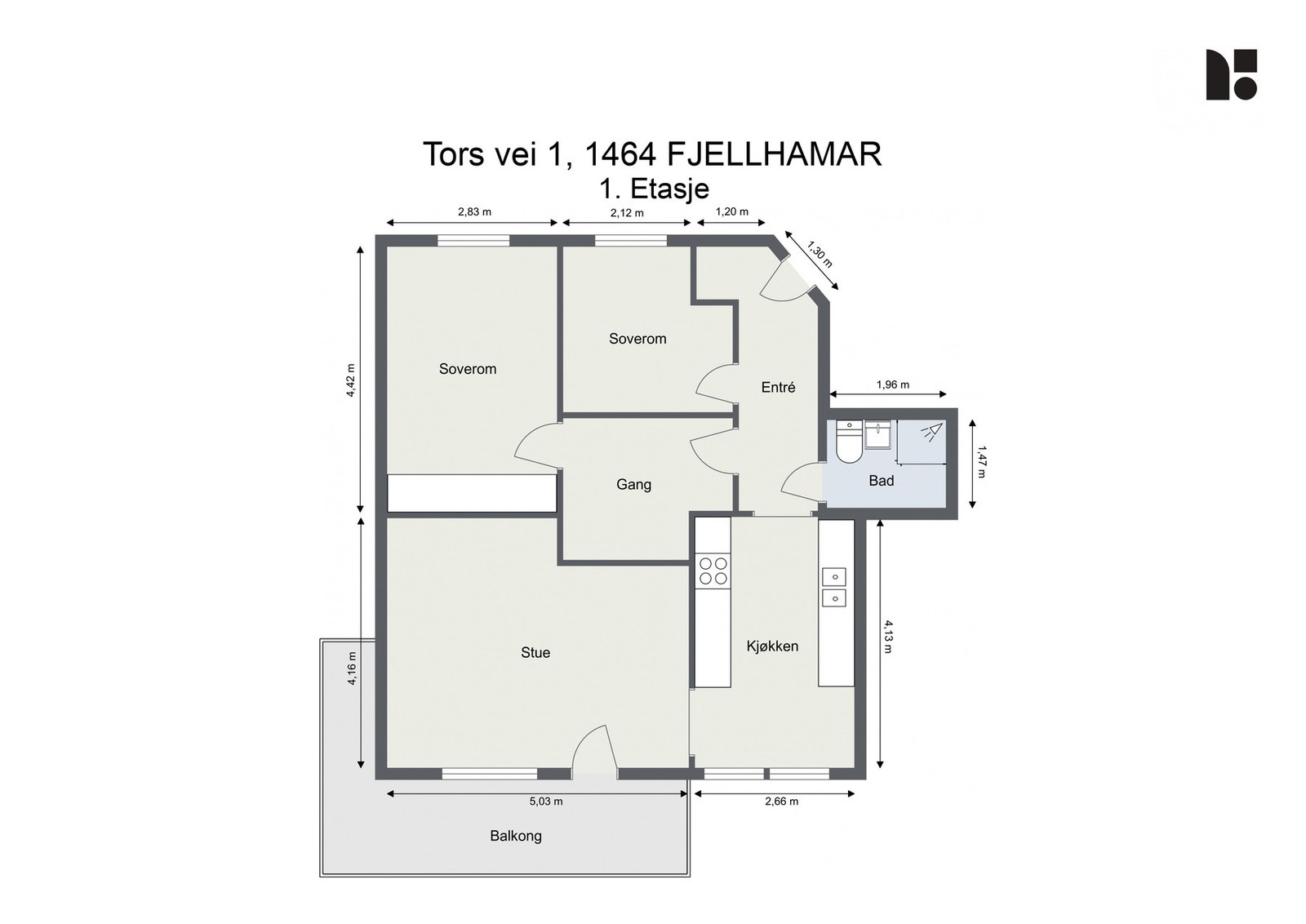 Plantegning - 1. etasje Galleribilde