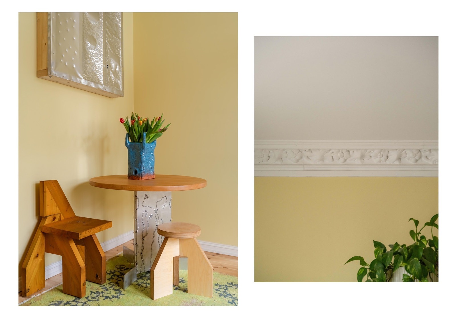 Øvrige klassiske detaljer, som tregulv, rosett og stukkatur, er bevart. Galleribilde