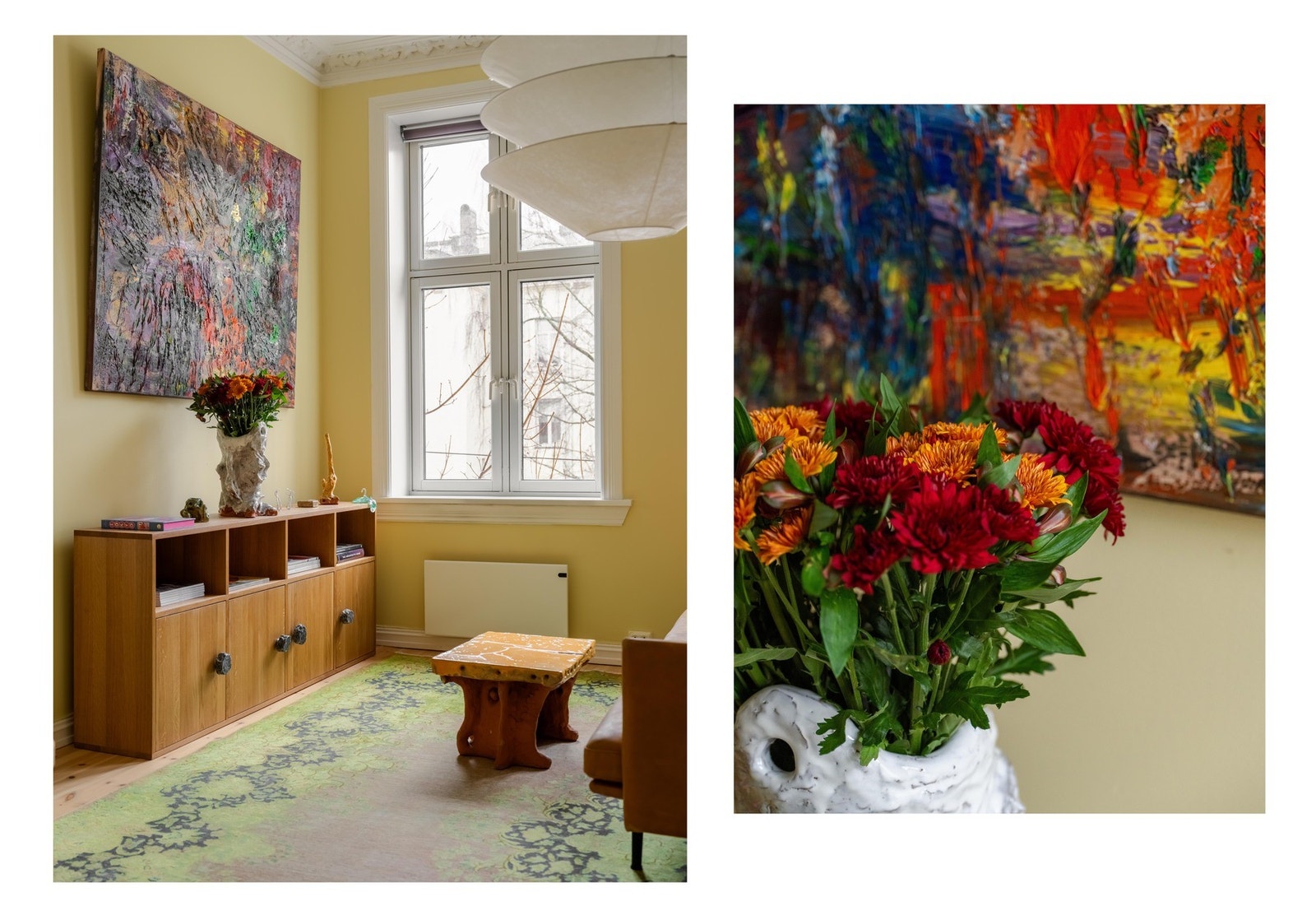 De store vindusflatene gjør at det kommer inn rikelig med naturlig lys. Galleribilde