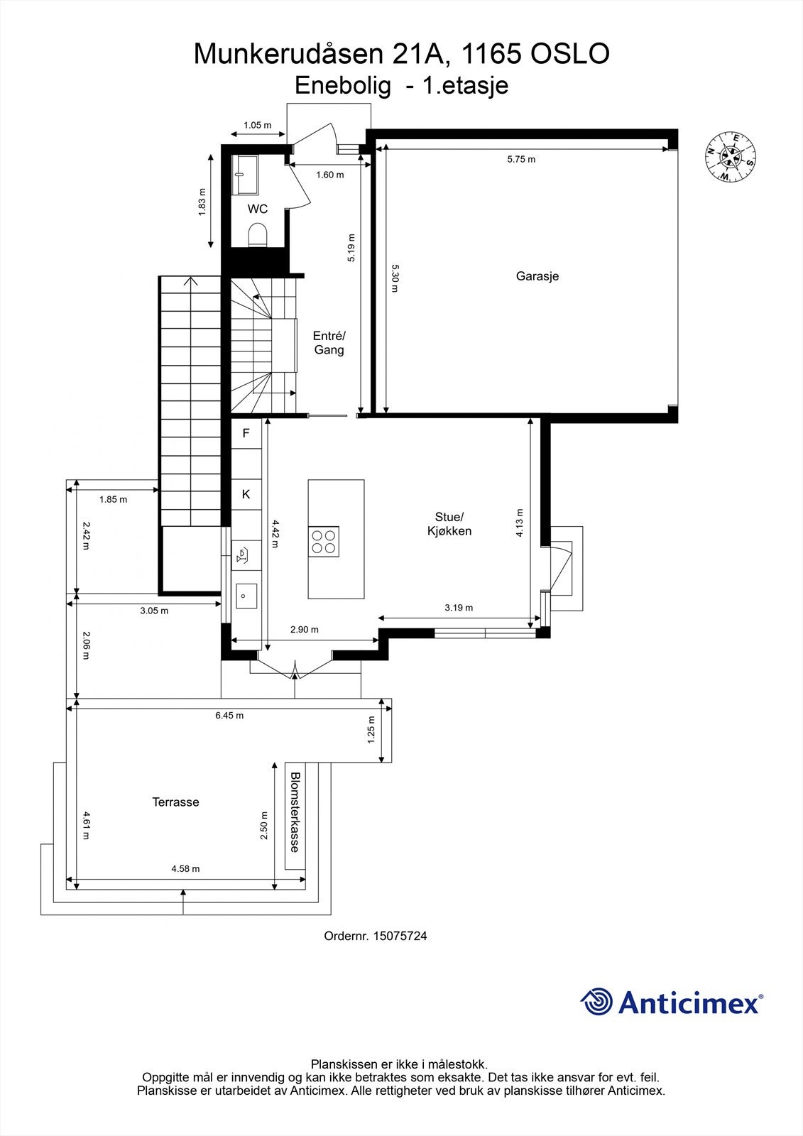 Plantegning 1. etasje. Galleribilde