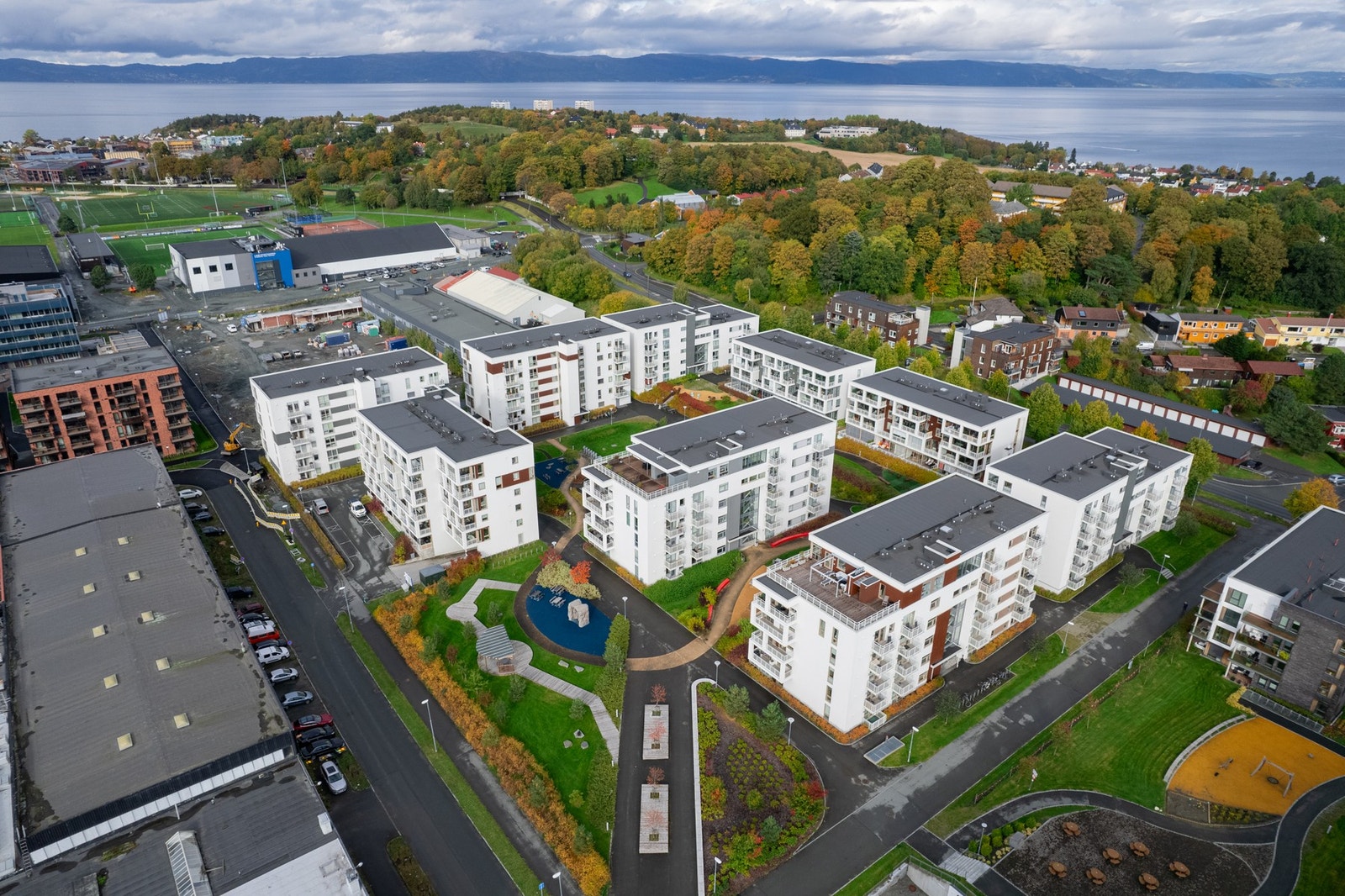 Oversiktsbilde over Ringve Park. Her har du nærhet til alt! Galleribilde