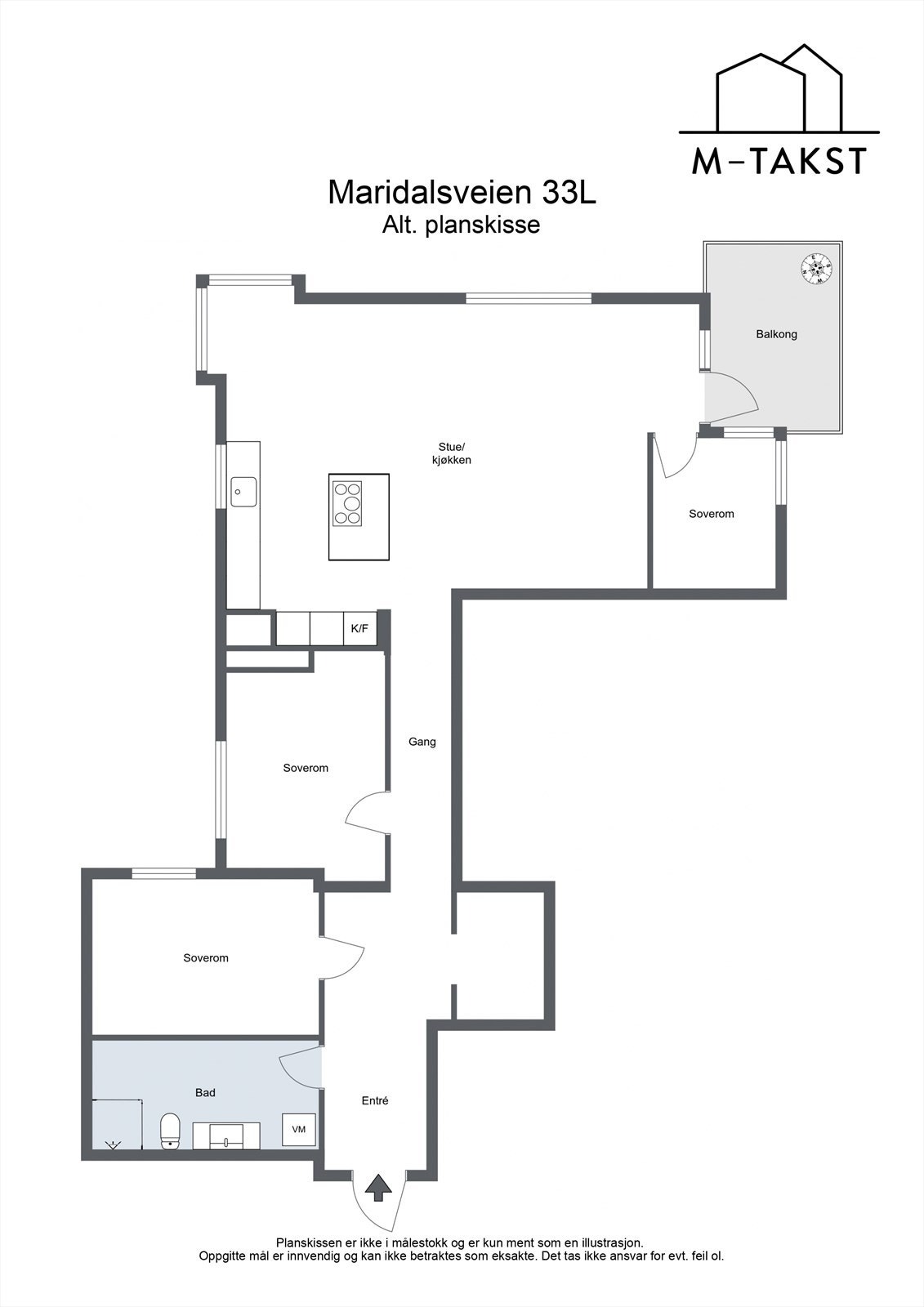 Alternativ planløsning. Galleribilde