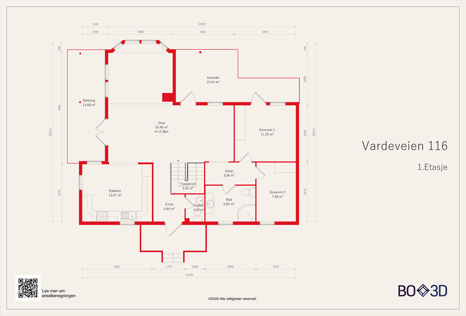 Vardeveien 116-1.Etasje-Useable area.png Galleribilde