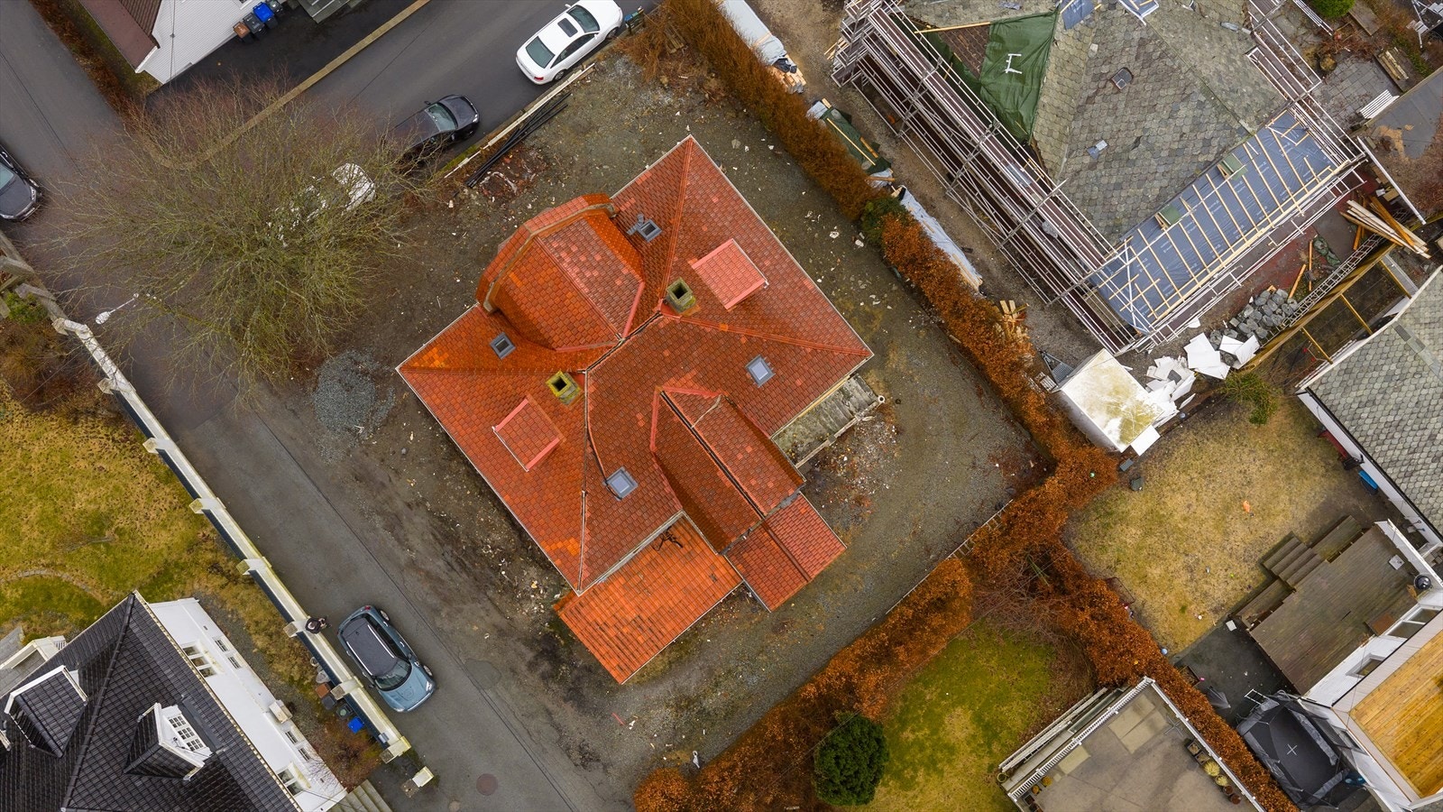 Eiendommen i fugleperspektiv Galleribilde