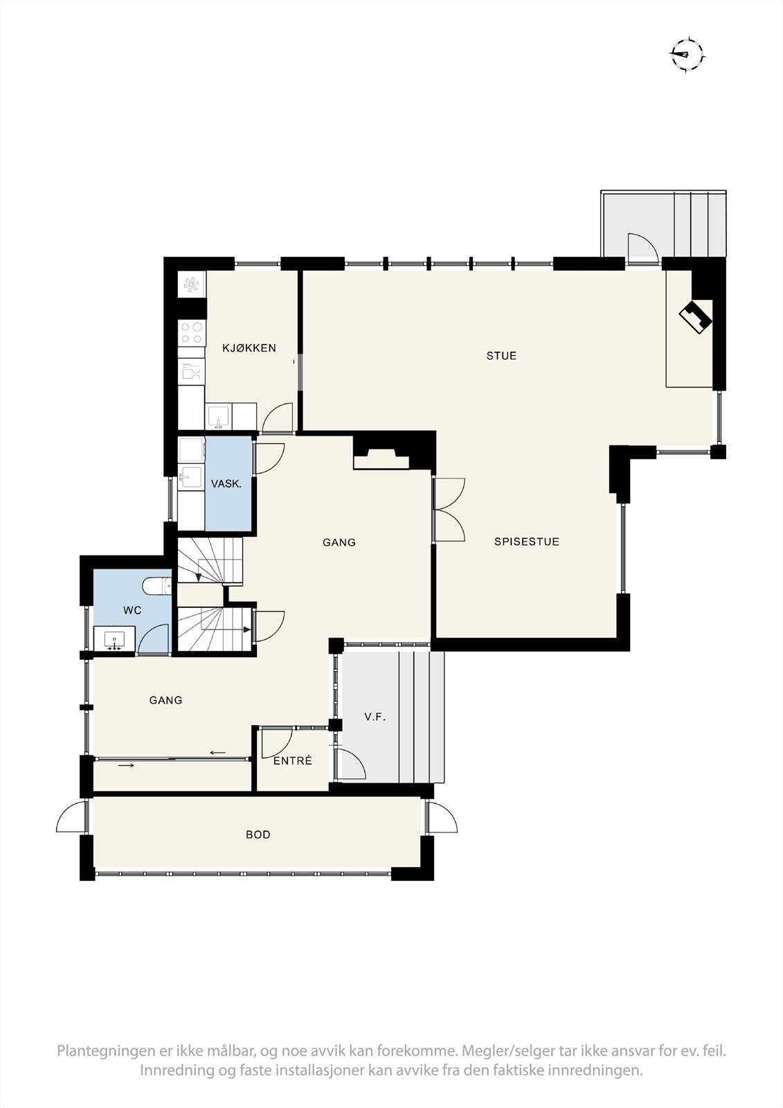 Plantegning 1. etasje. Galleribilde