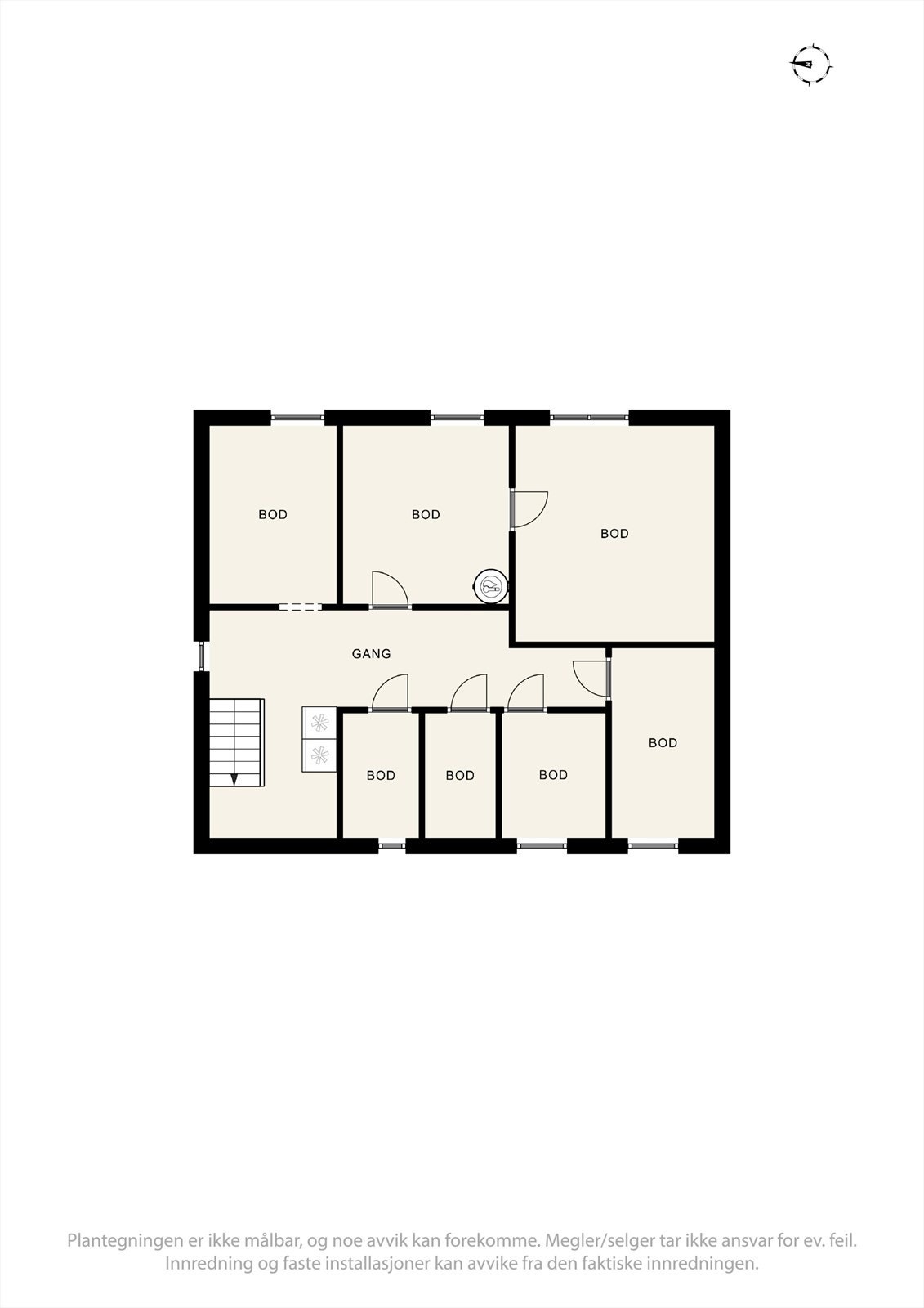 Plantegning kjeller. Galleribilde