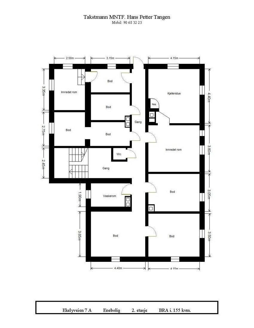 Plantegning kjeller Galleribilde