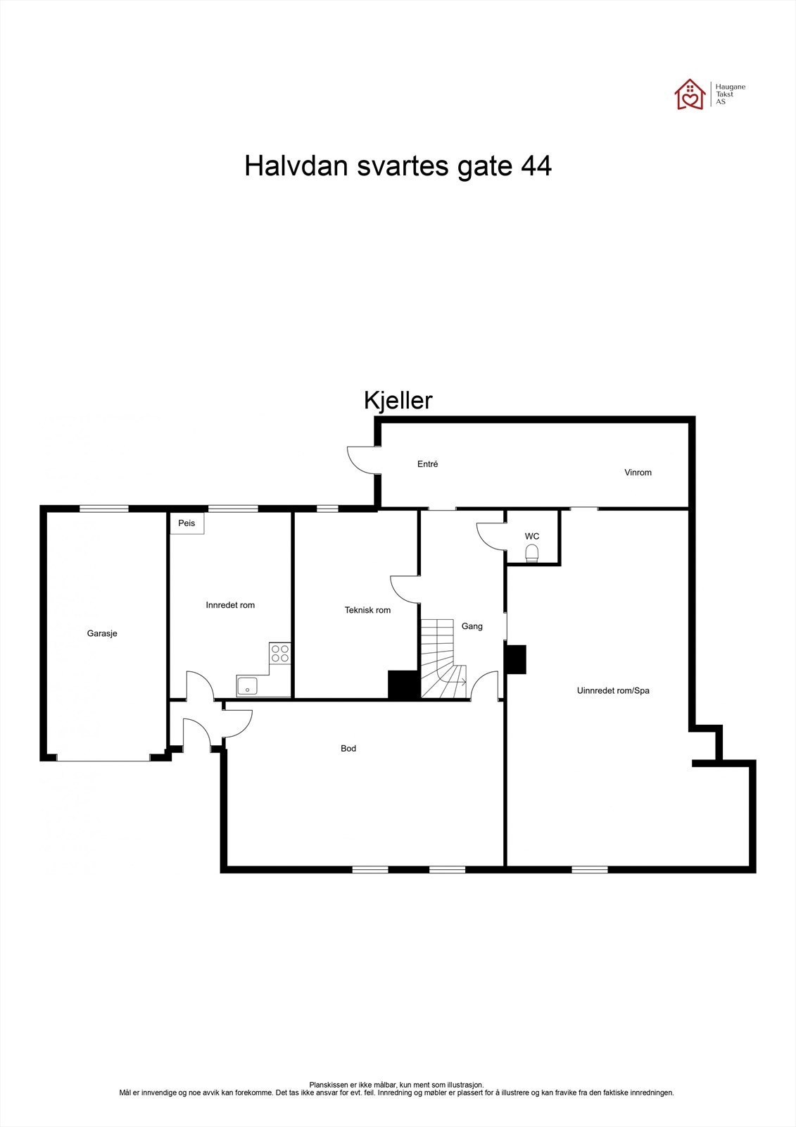 Plantegning kjeller Galleribilde
