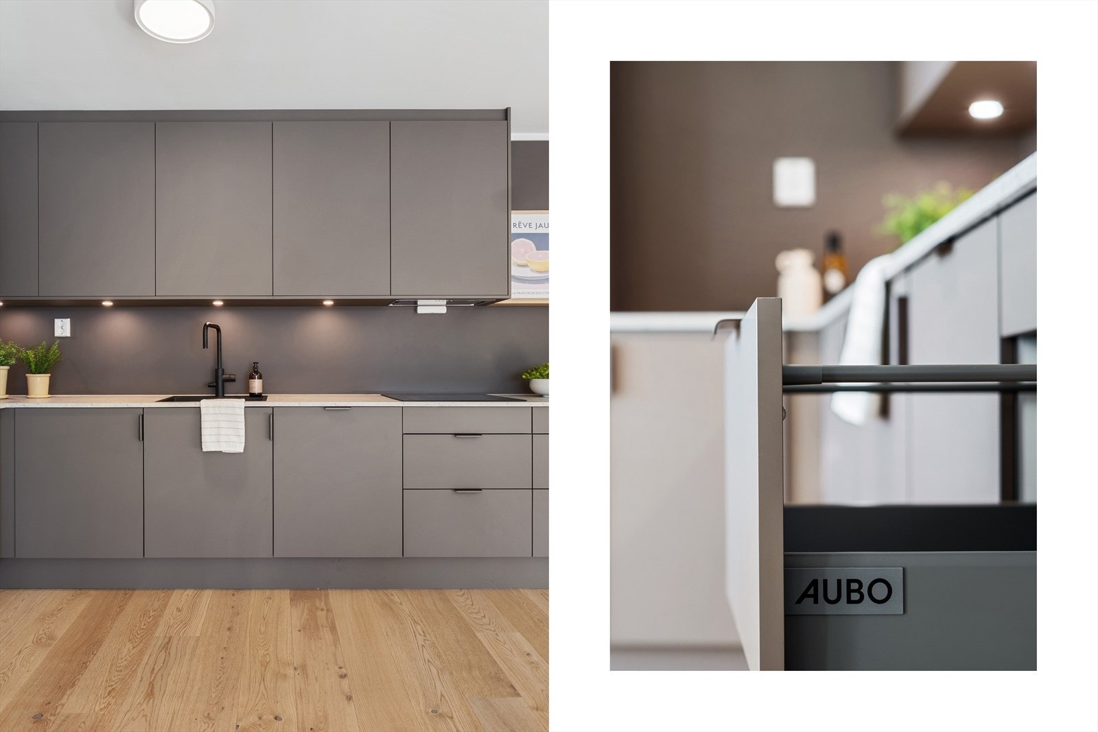 Innredningen er fra AUBO og byr på et tidløst design kombinert med gode, funksjonelle løsninger Galleribilde