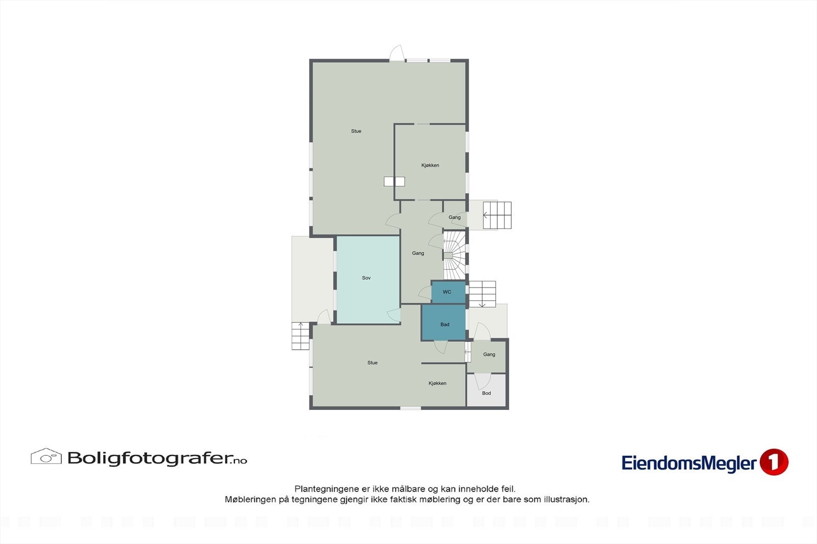 Plantegning 1.etg. Galleribilde
