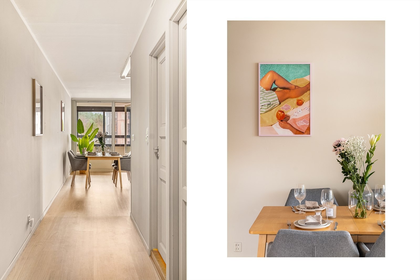 - Gangen måler 5,7m² og knytter leilighetens øvrige rom naturlig sammen - Galleribilde