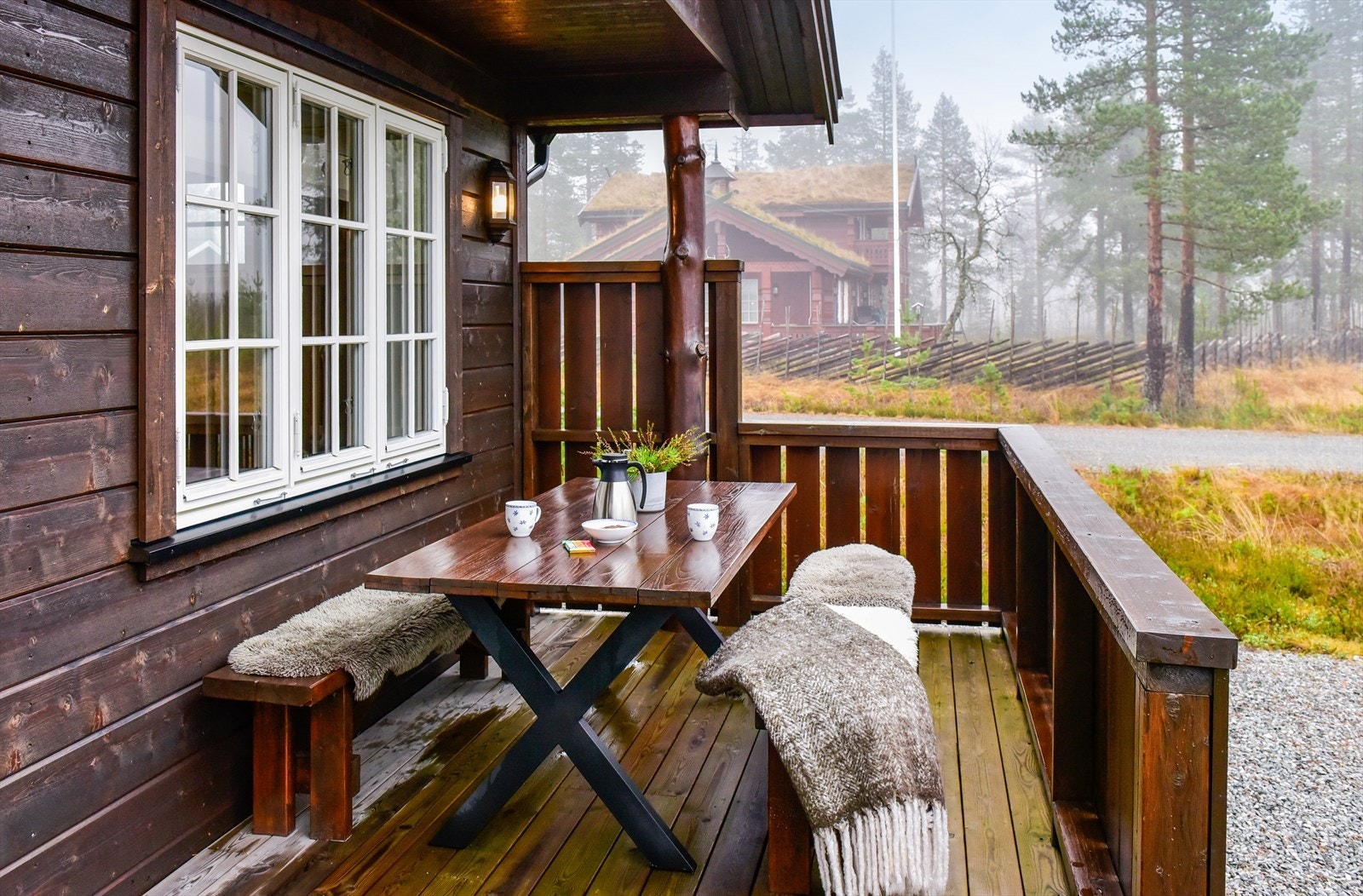 En lun krok for morgenkaffen, uansett vær. Galleribilde