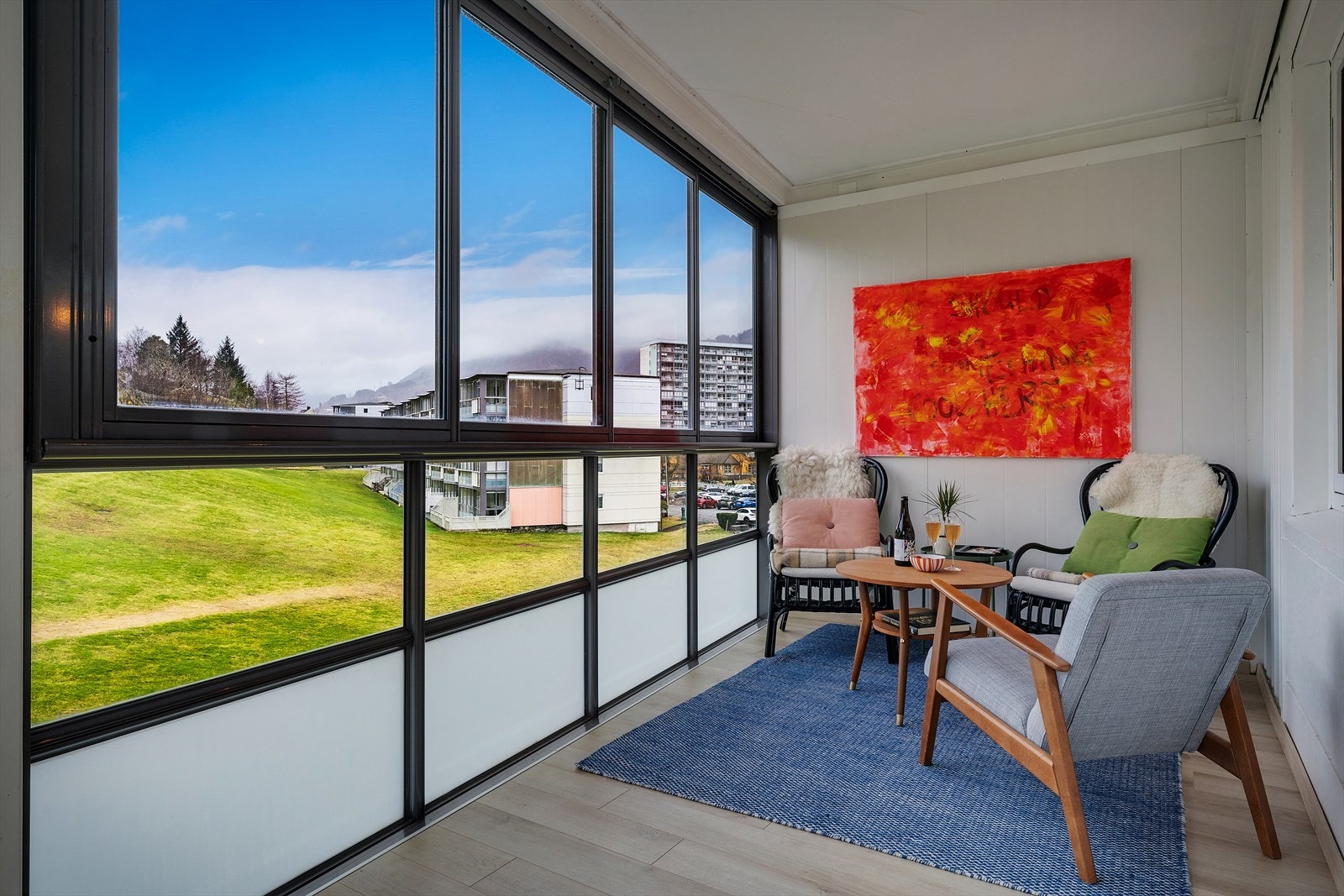 Her er det god plass til en hyggelig sittegruppe. Galleribilde