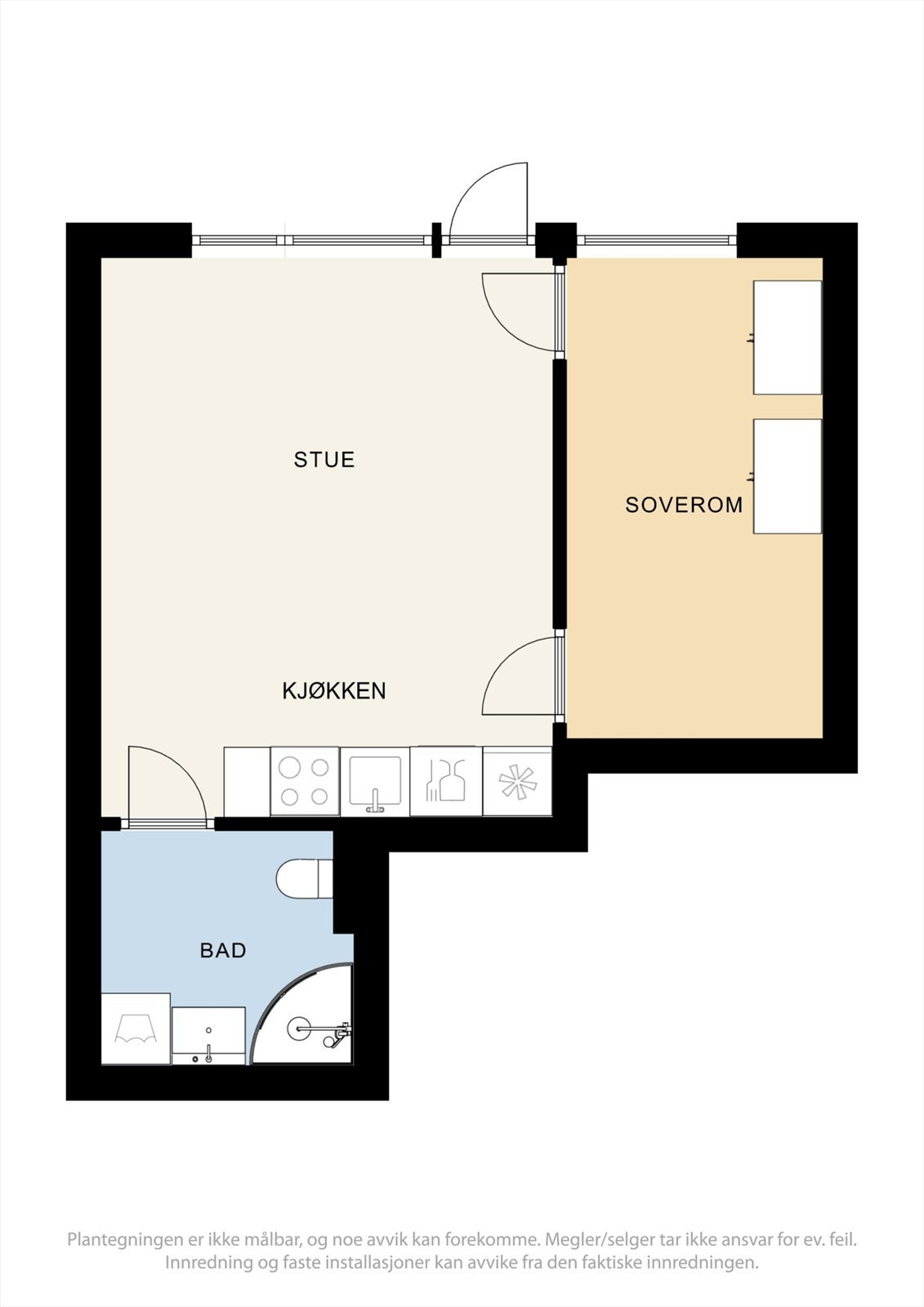 Plantegning utleiedel. Galleribilde