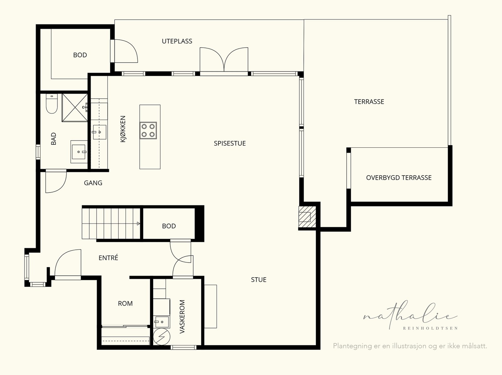 Plantegning 1. etasje. Galleribilde