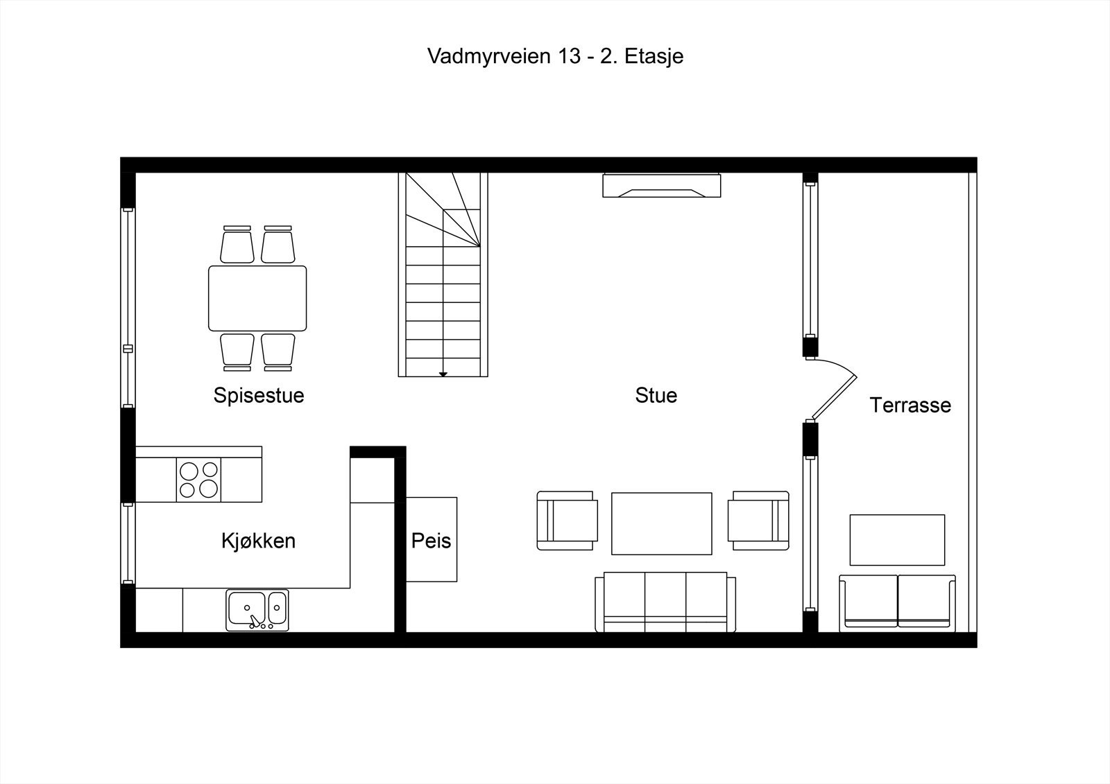 Plantegning 2. etasje. Galleribilde
