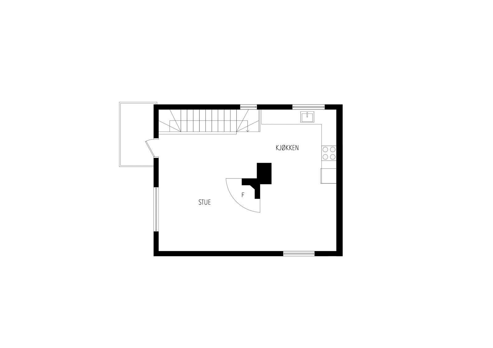 Plantegning andre etasje. Galleribilde