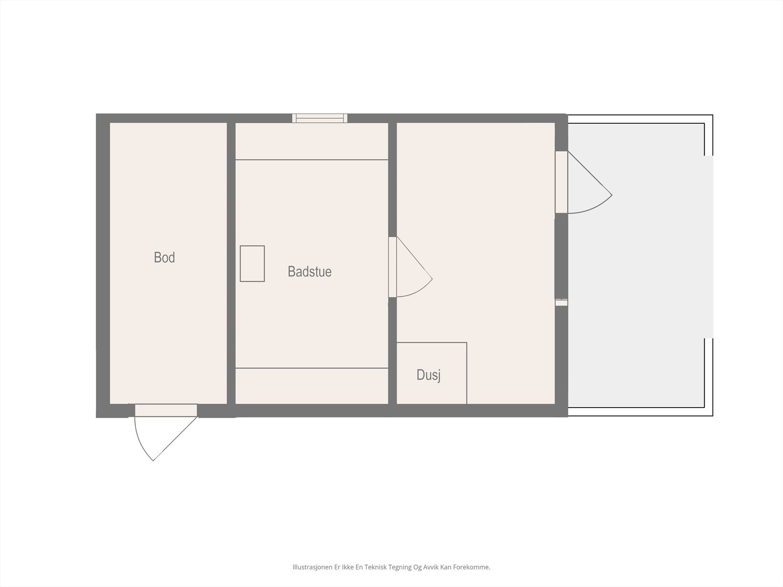 Plantegning uthus/bod Galleribilde