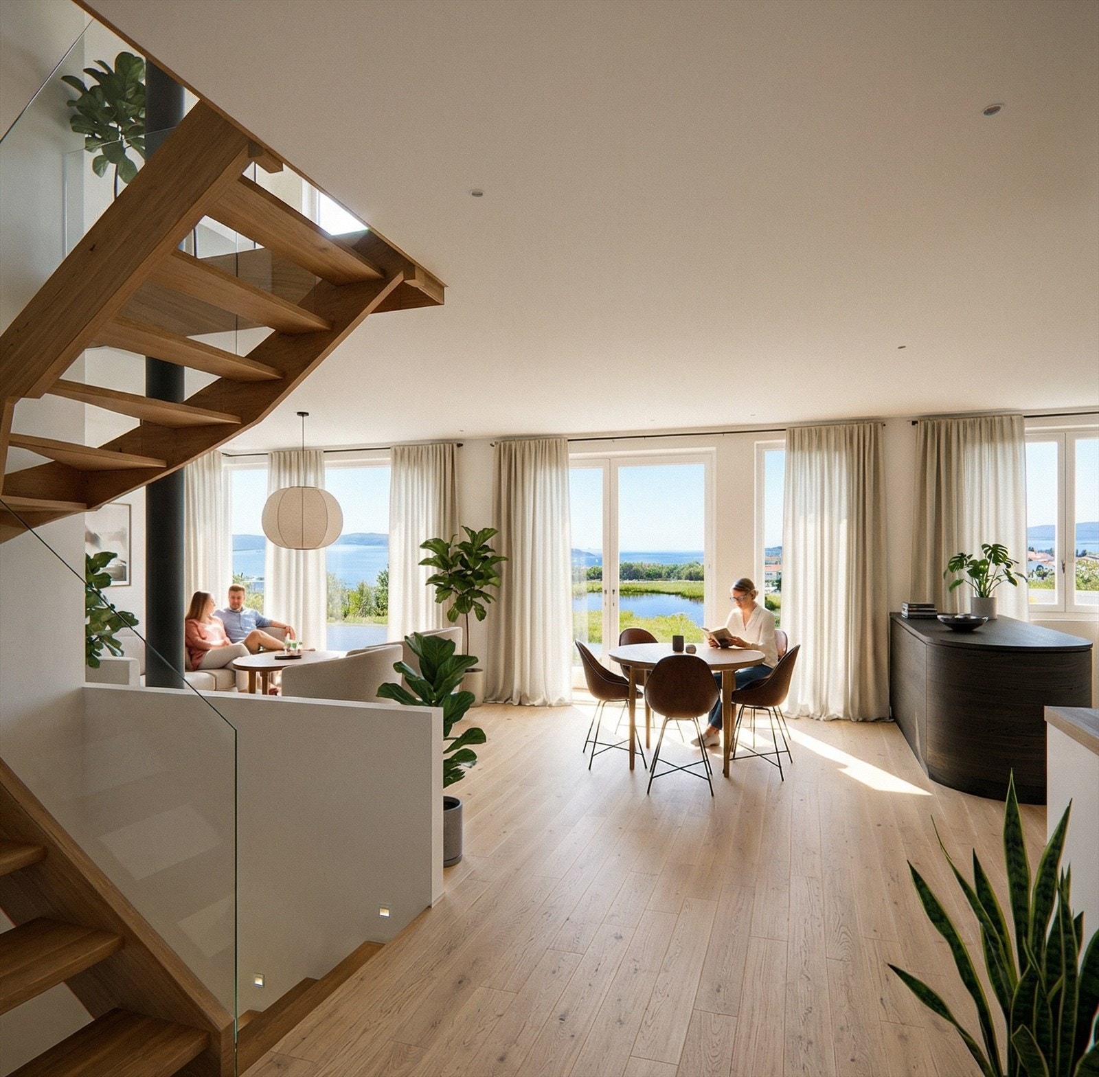 Lekker bolig med fantastisk beliggenhet. Illustrasjonsbilde Galleribilde