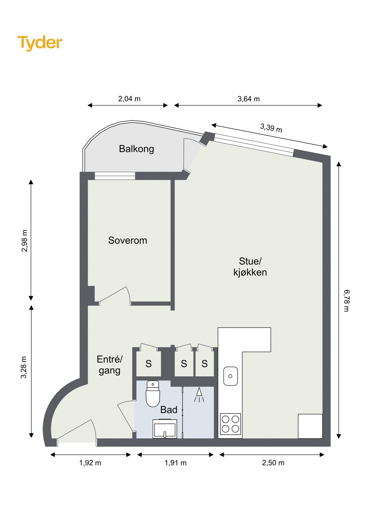 Oppmålt plantegning. Galleribilde