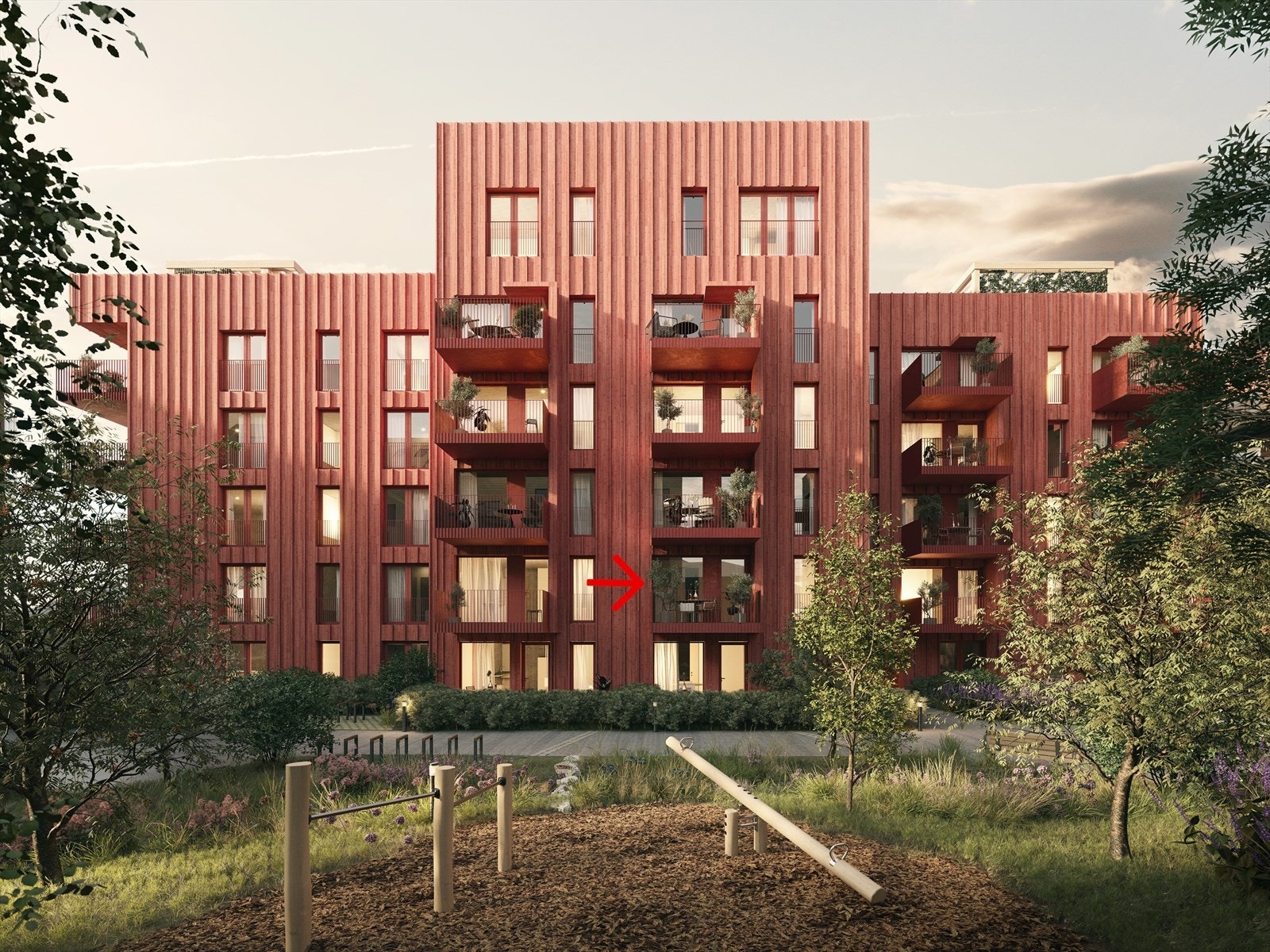 Velkommen til Poulssons Kvarter C6-201 - Bildet er en illustrasjon for presentasjon av prosjektet, avvik forekommer Galleribilde