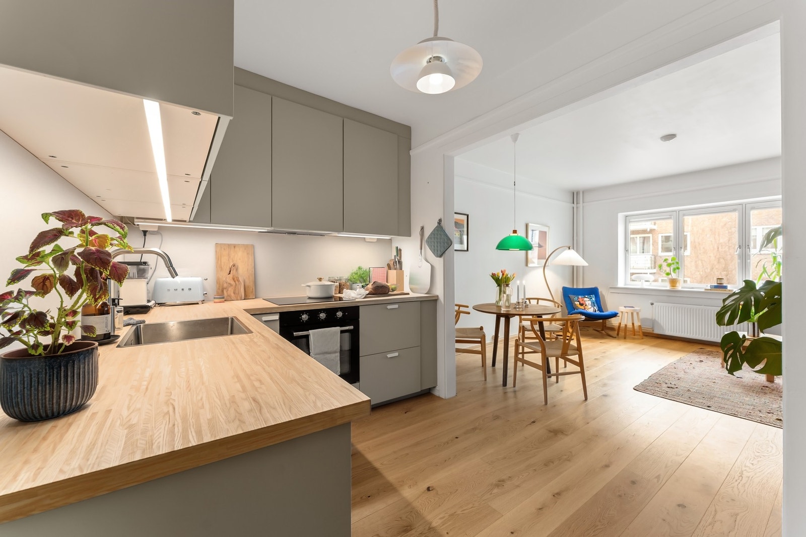 Leiligheten har en god og gjennomgående planløsning Galleribilde